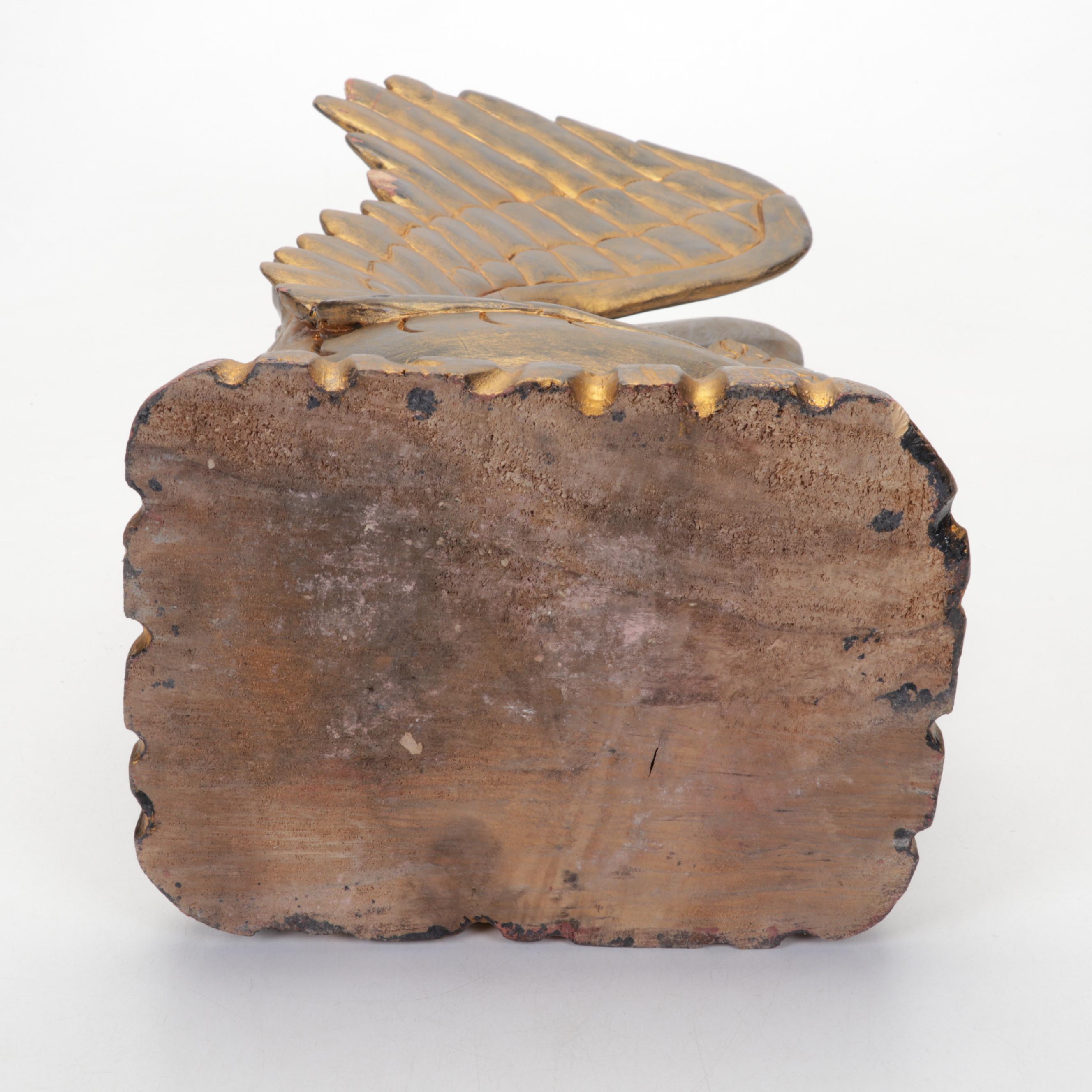 Carved and Hand-Painted Wooden Swan Sculpture