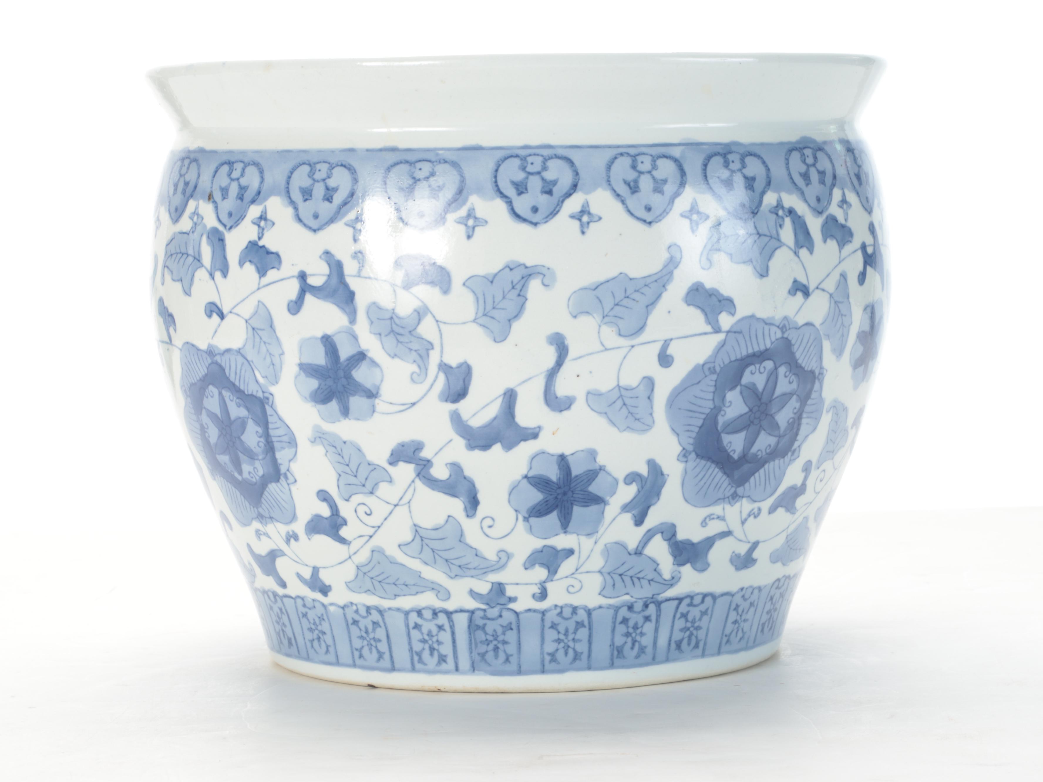 Chinese Blue and White Ceramic Planter