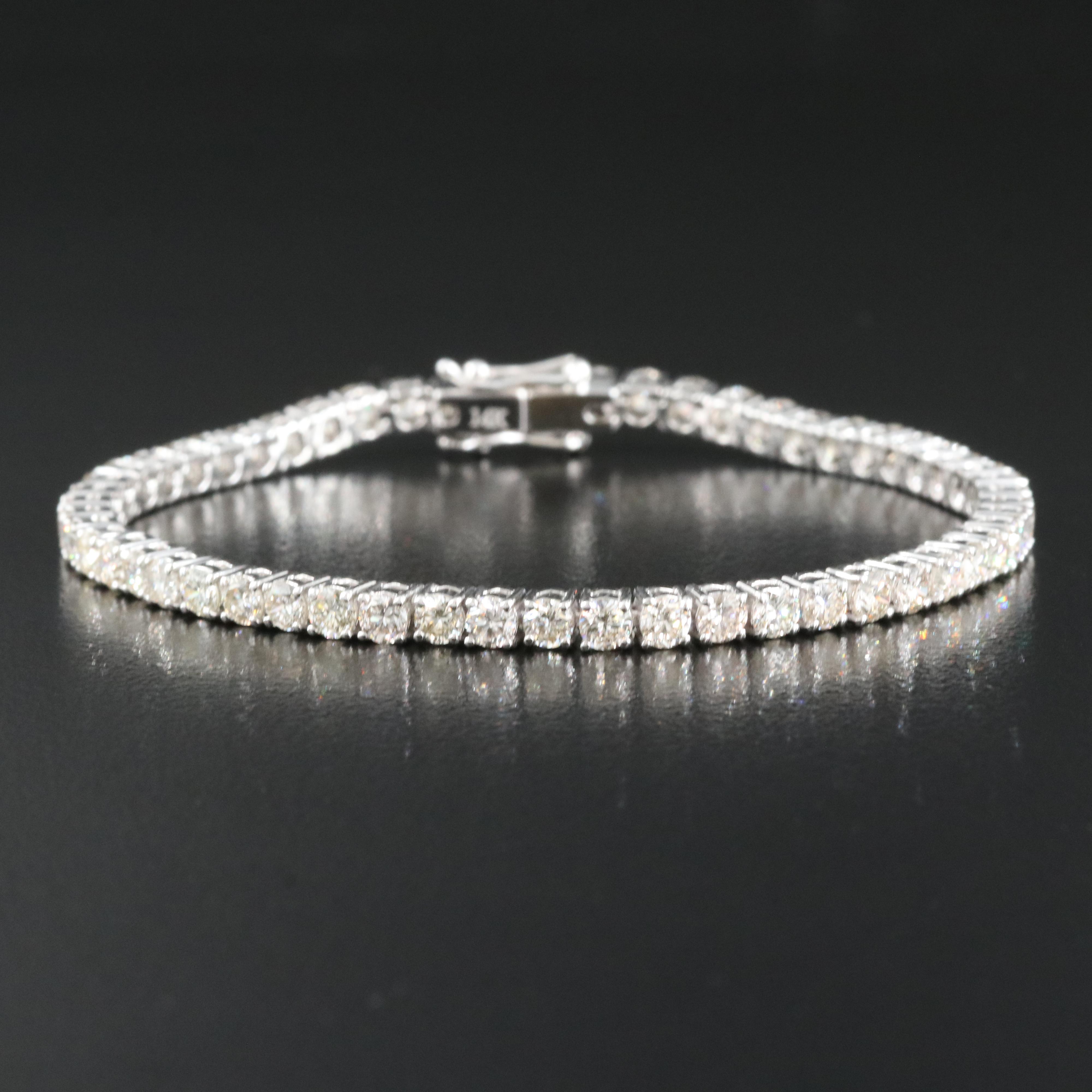 14K 5.90 CTW Diamond Line Bracelet