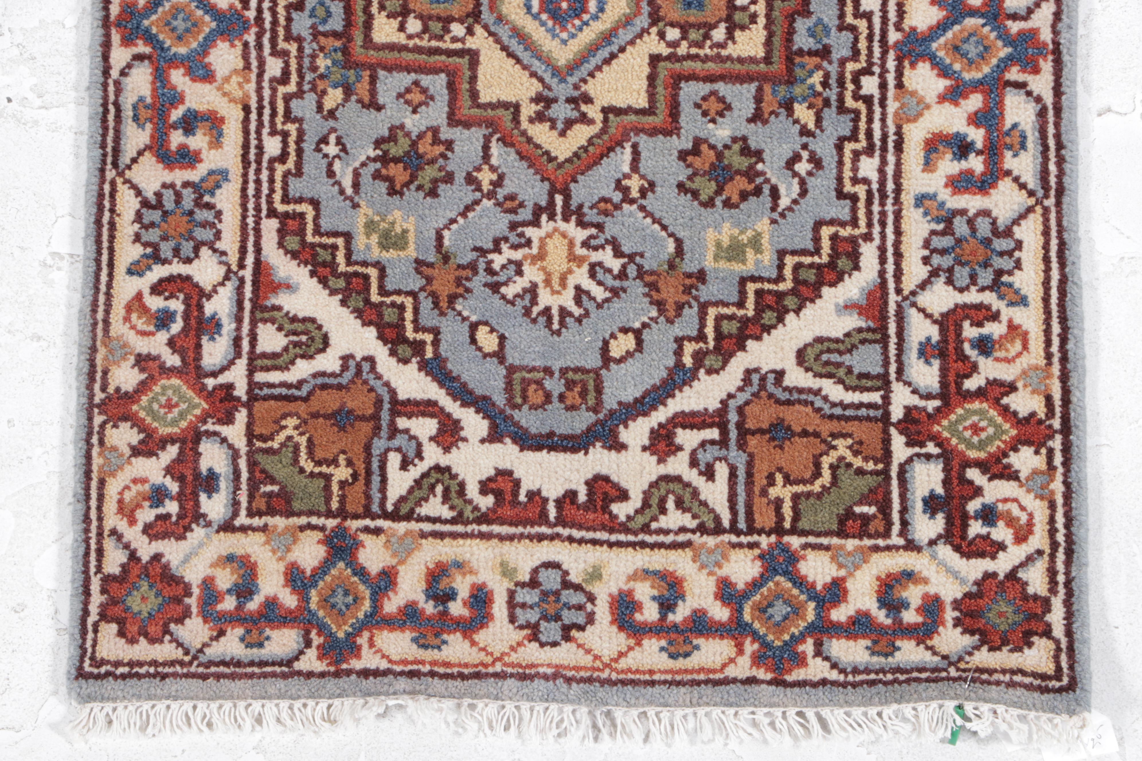2'6 x 8'1 Hand-Knotted Indo-Persian Serapi Carpet Runner