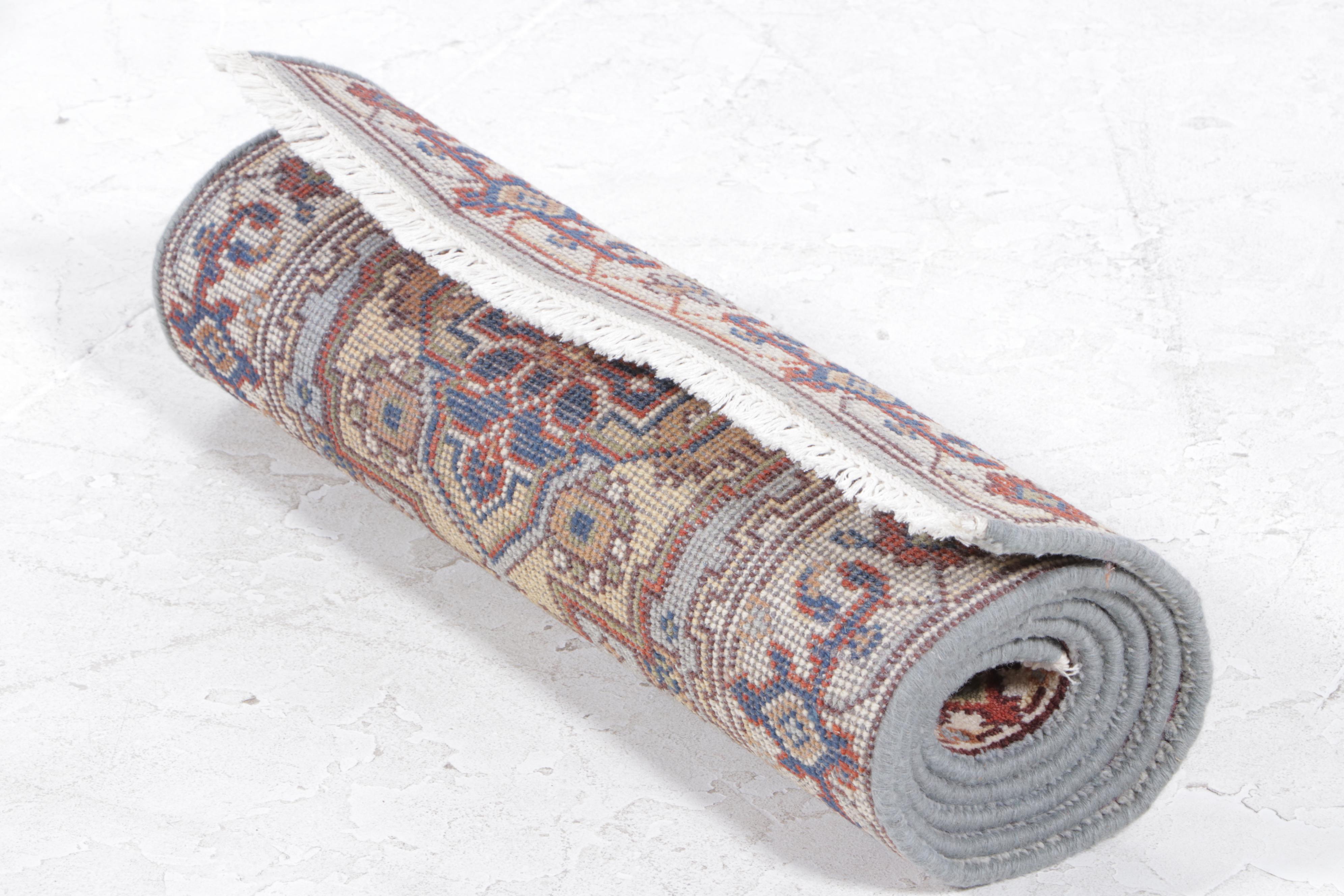 2'6 x 8'1 Hand-Knotted Indo-Persian Serapi Carpet Runner