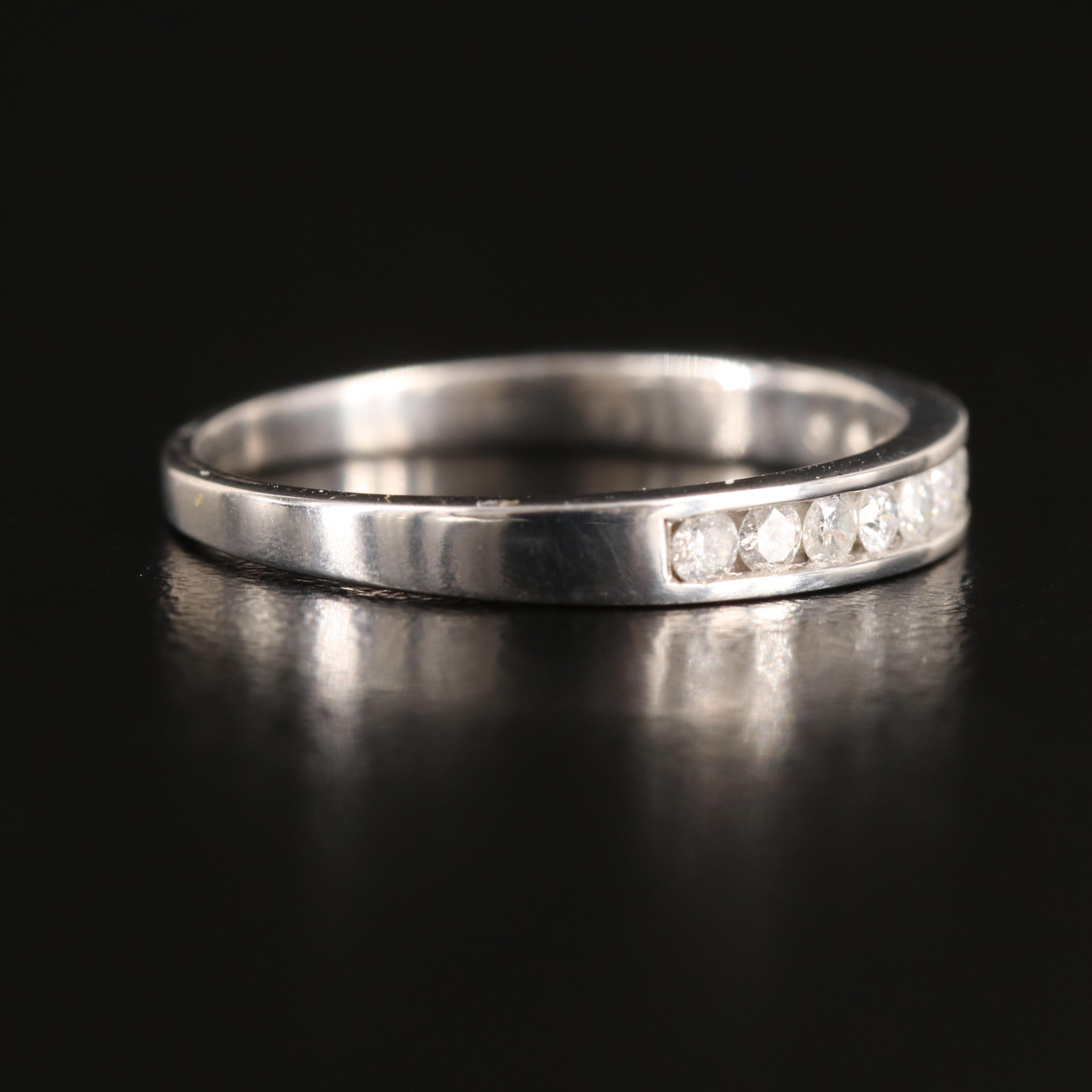 Sterling Diamond Channel Band