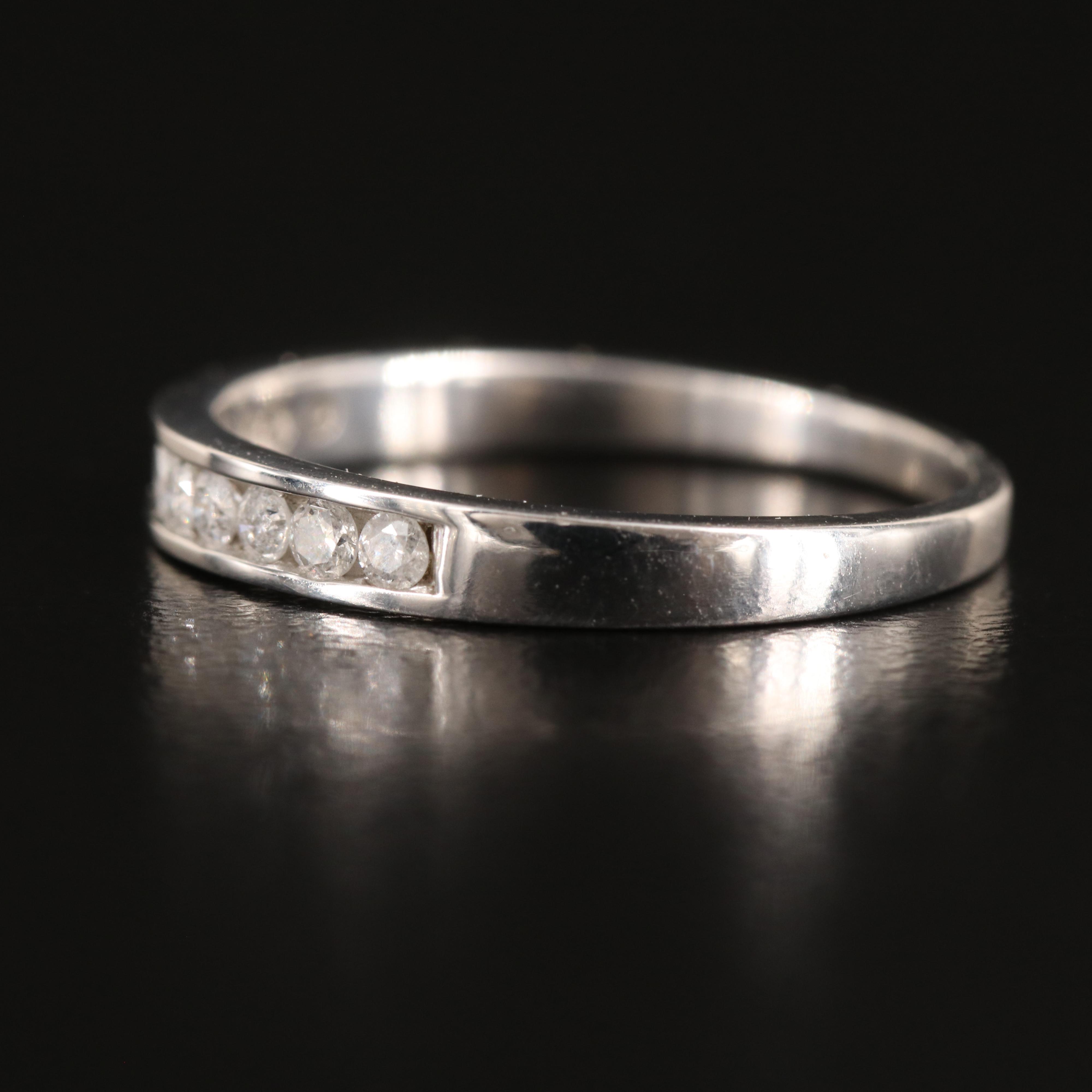 Sterling Diamond Channel Band