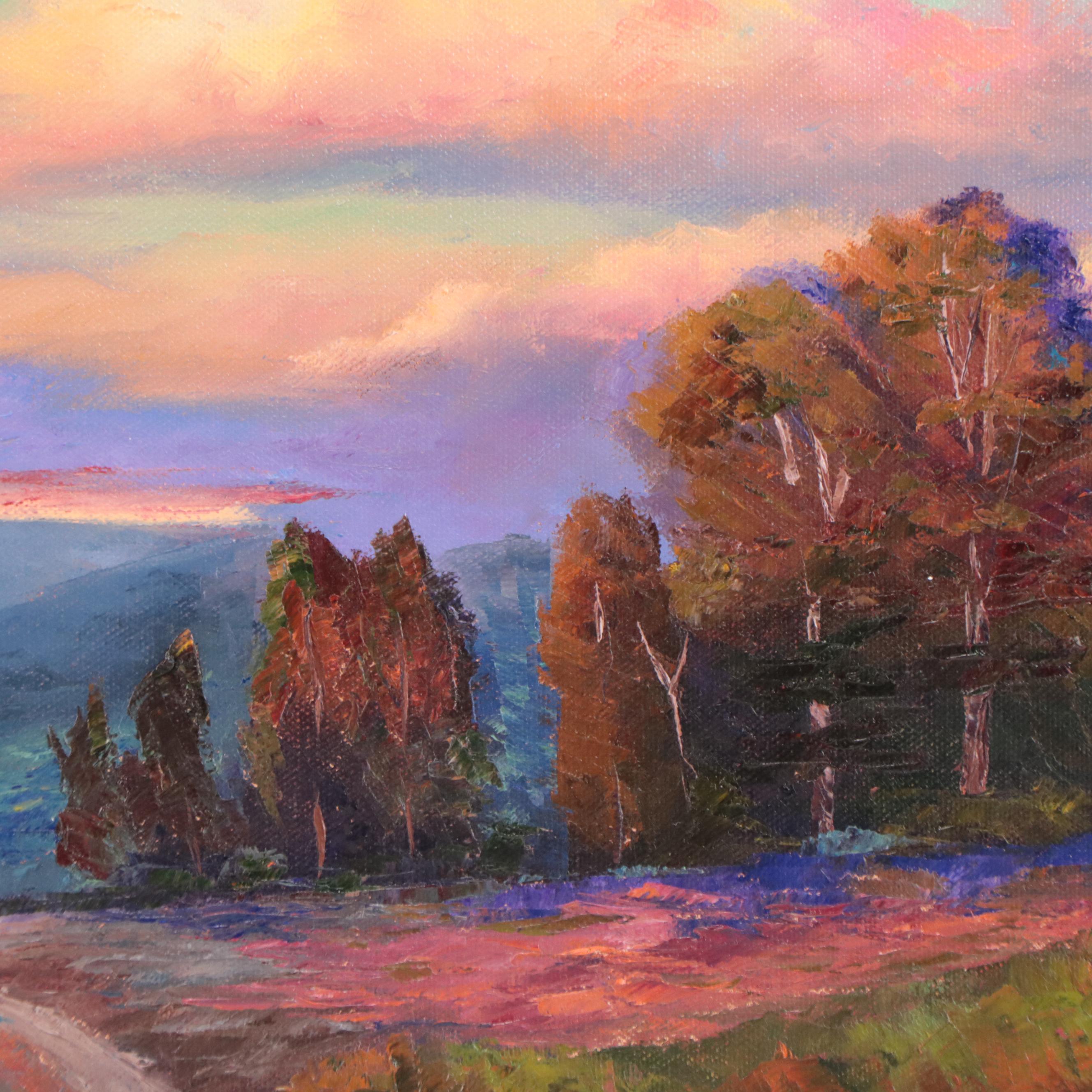 James Baldoumas Landscape Oil Painting "Sunset," 2023