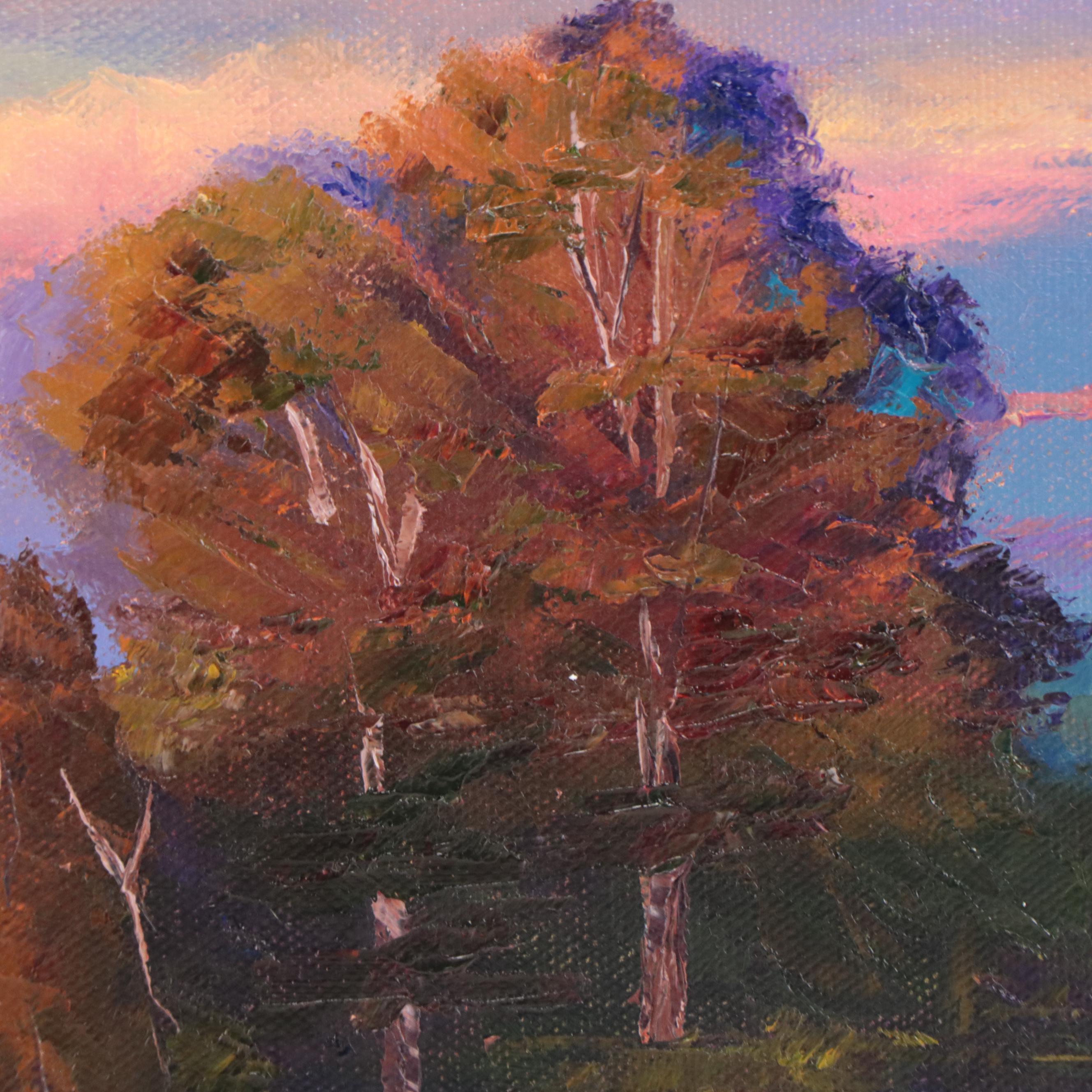 James Baldoumas Landscape Oil Painting "Sunset," 2023