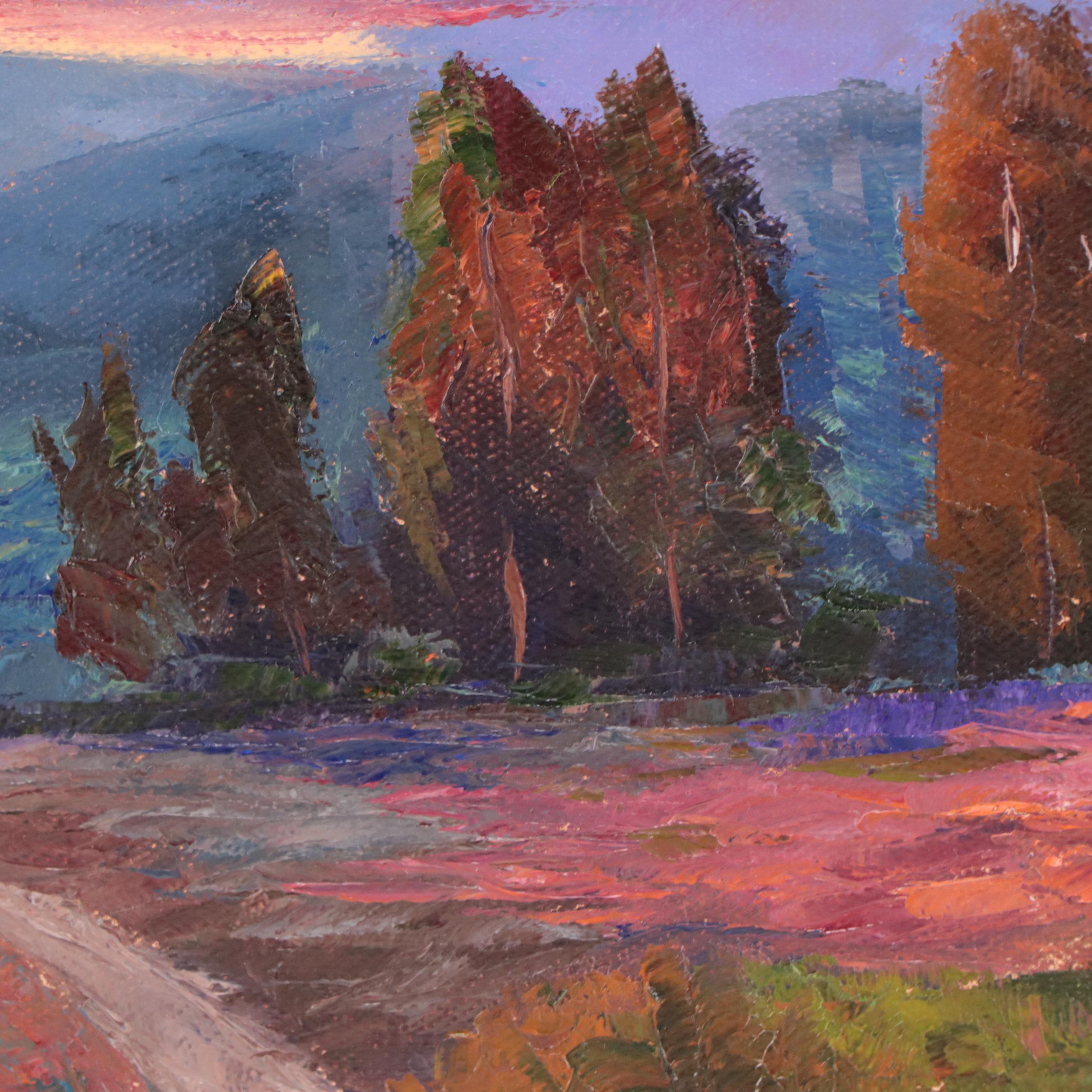 James Baldoumas Landscape Oil Painting "Sunset," 2023