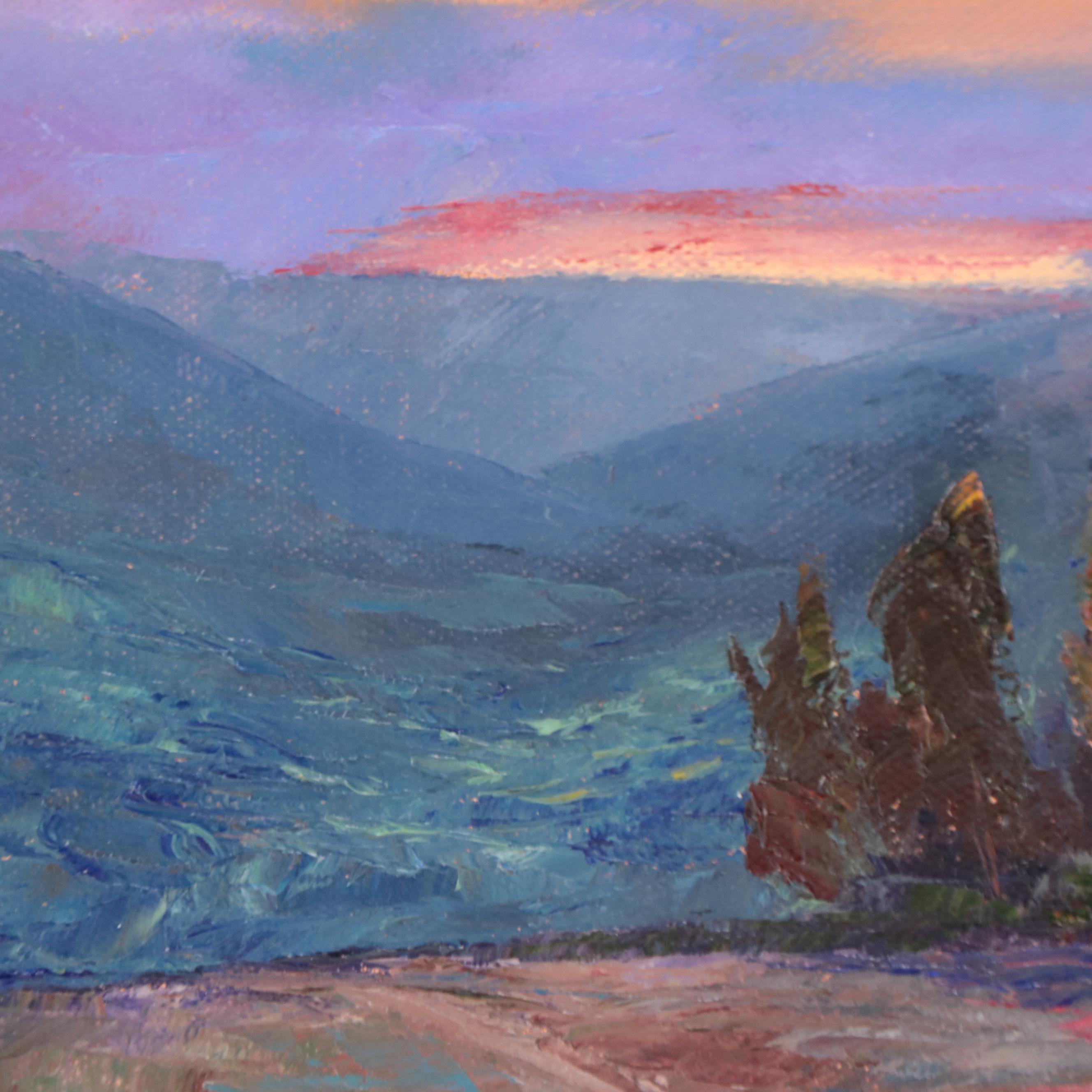 James Baldoumas Landscape Oil Painting "Sunset," 2023