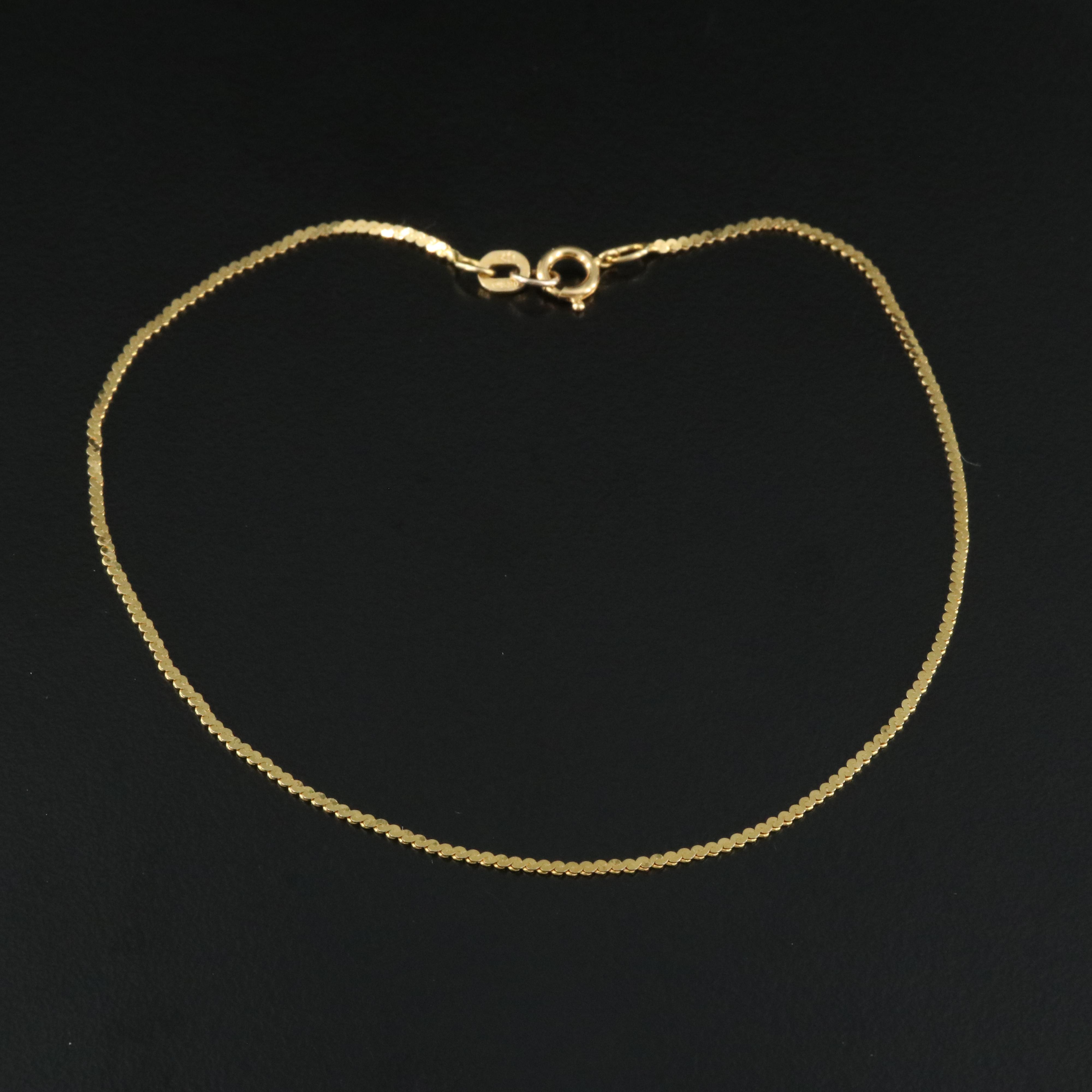 Italian 14K S Link Bracelet