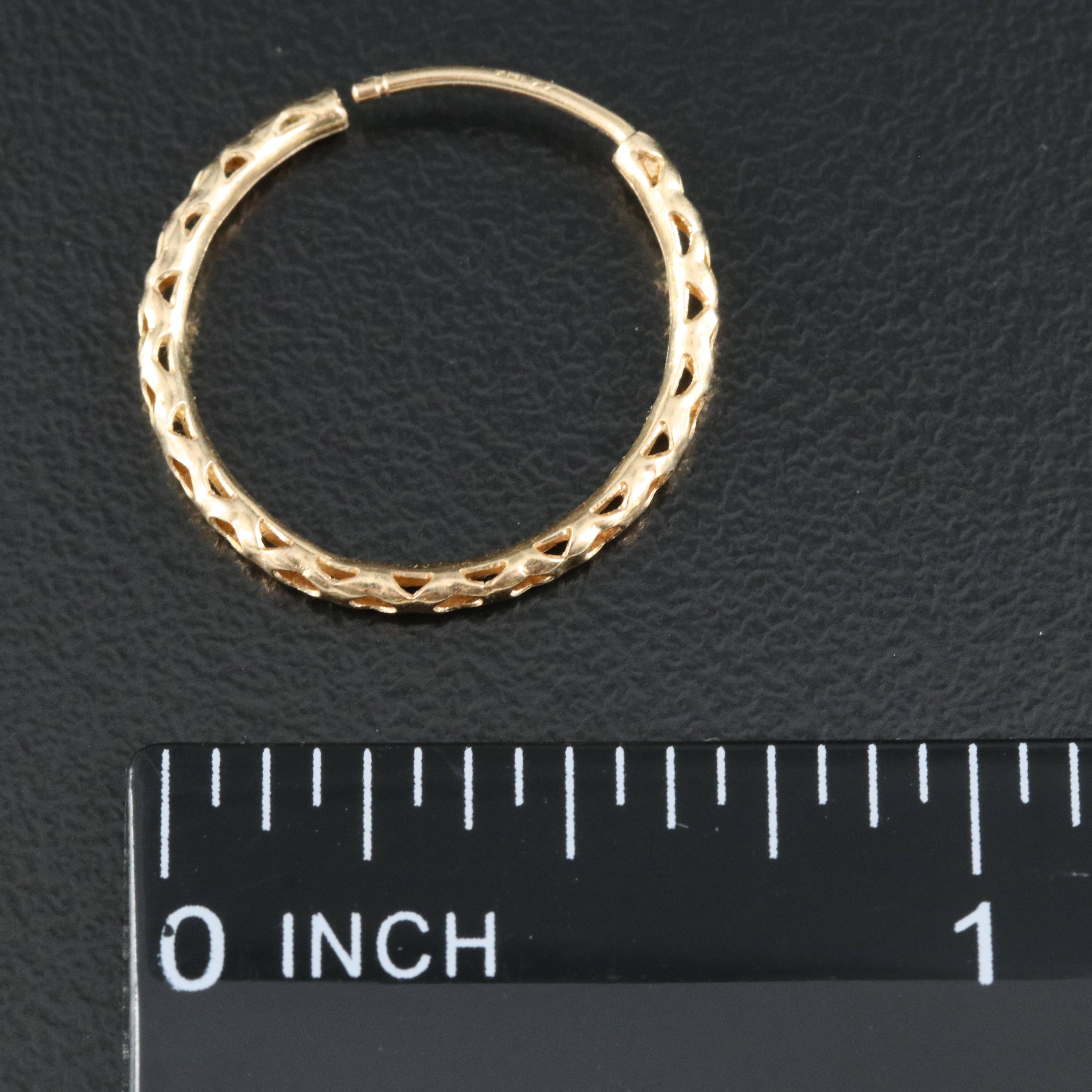 14K Hoop Earrings and Oval Hoop Earrings