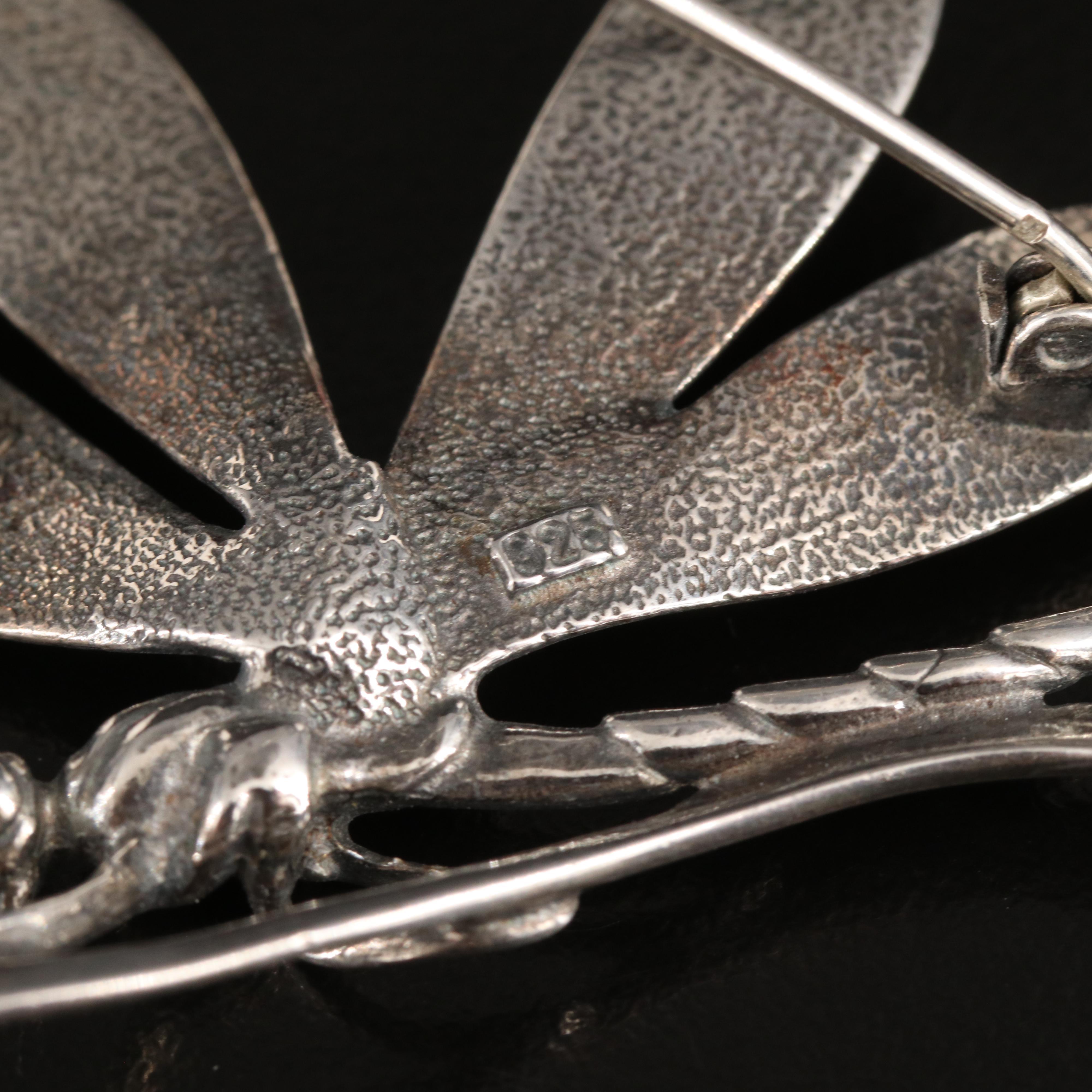 Sterling Dragonfly Brooch