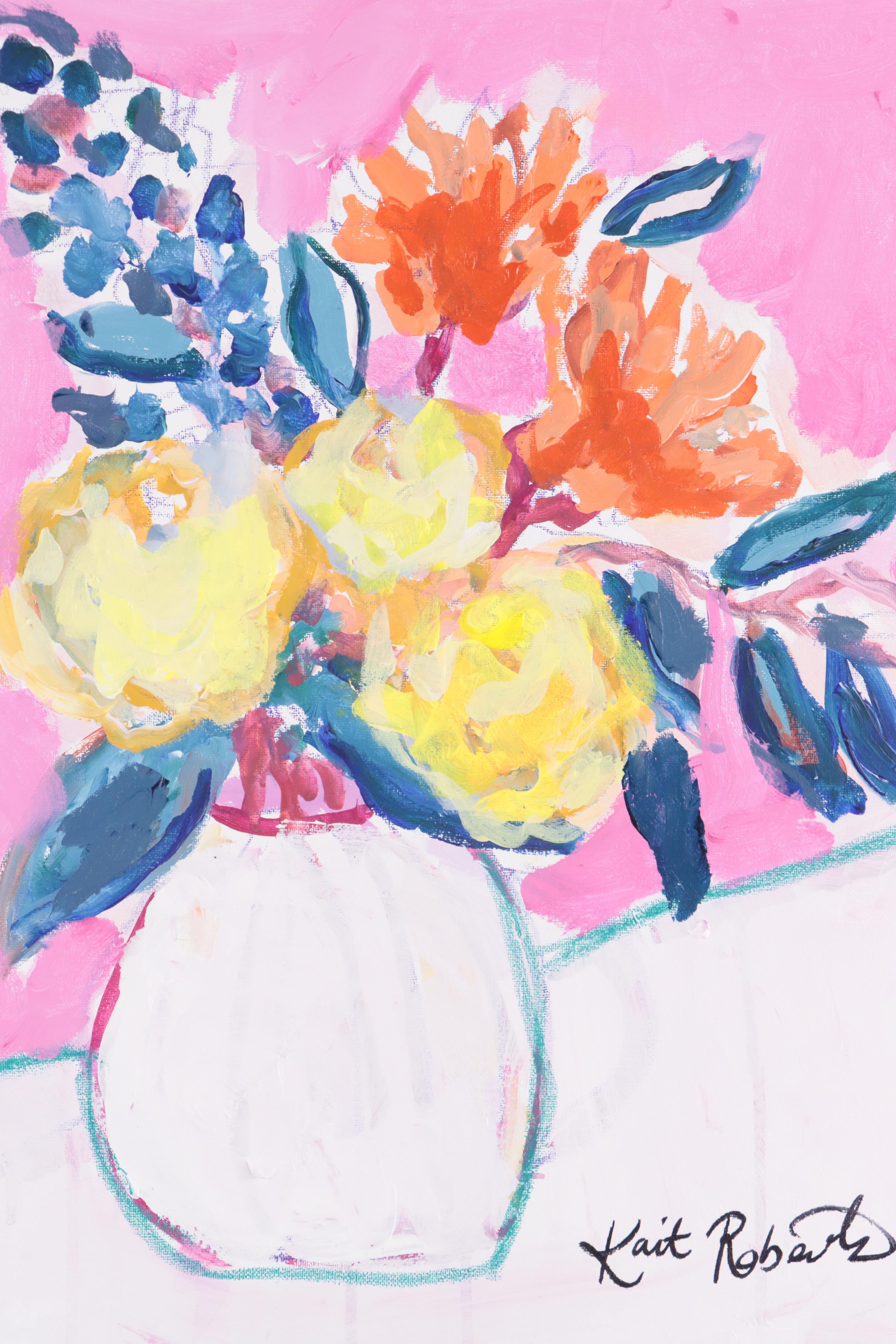 Kait Roberts Floral Still Life Acrylic Painting, 2023