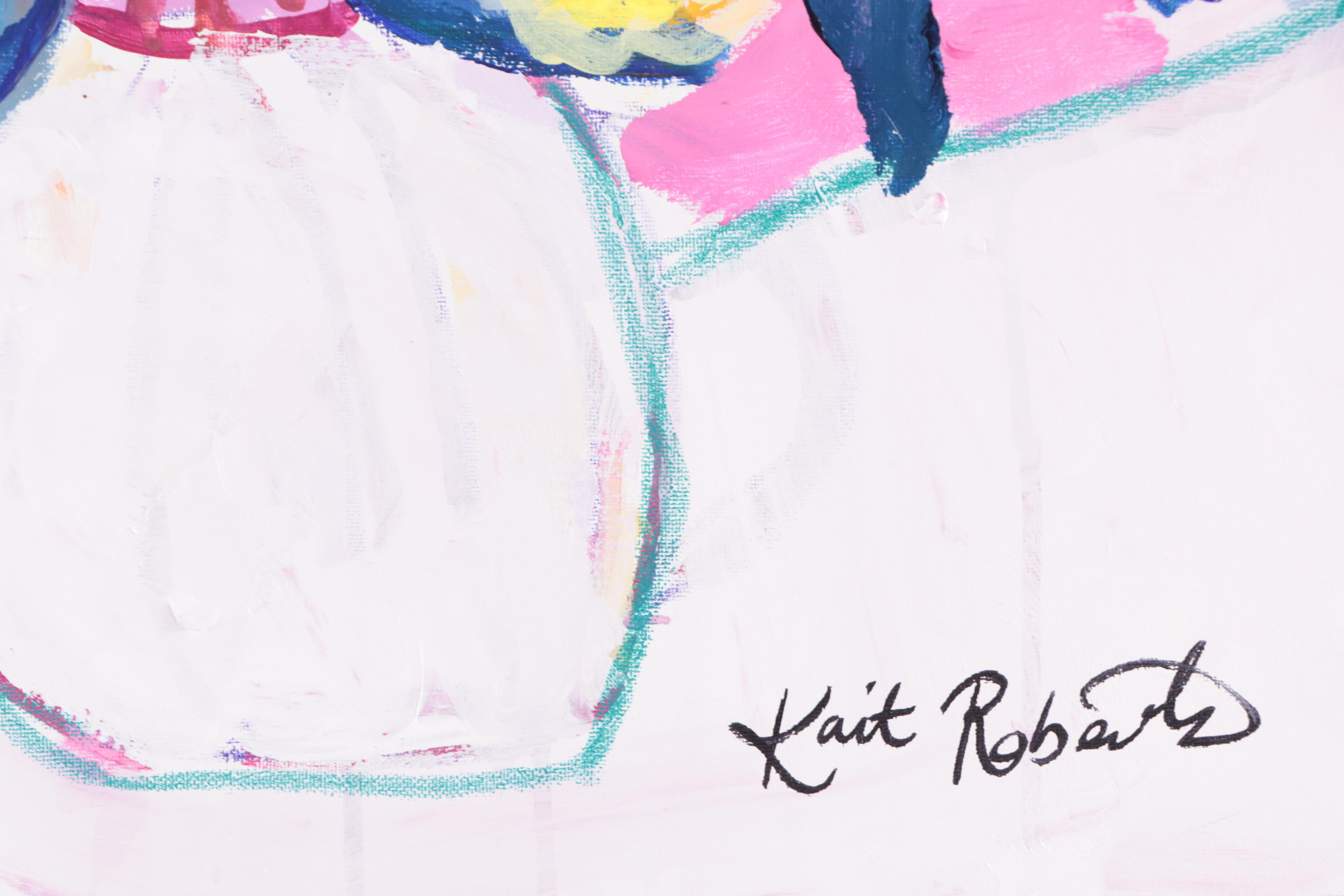 Kait Roberts Floral Still Life Acrylic Painting, 2023