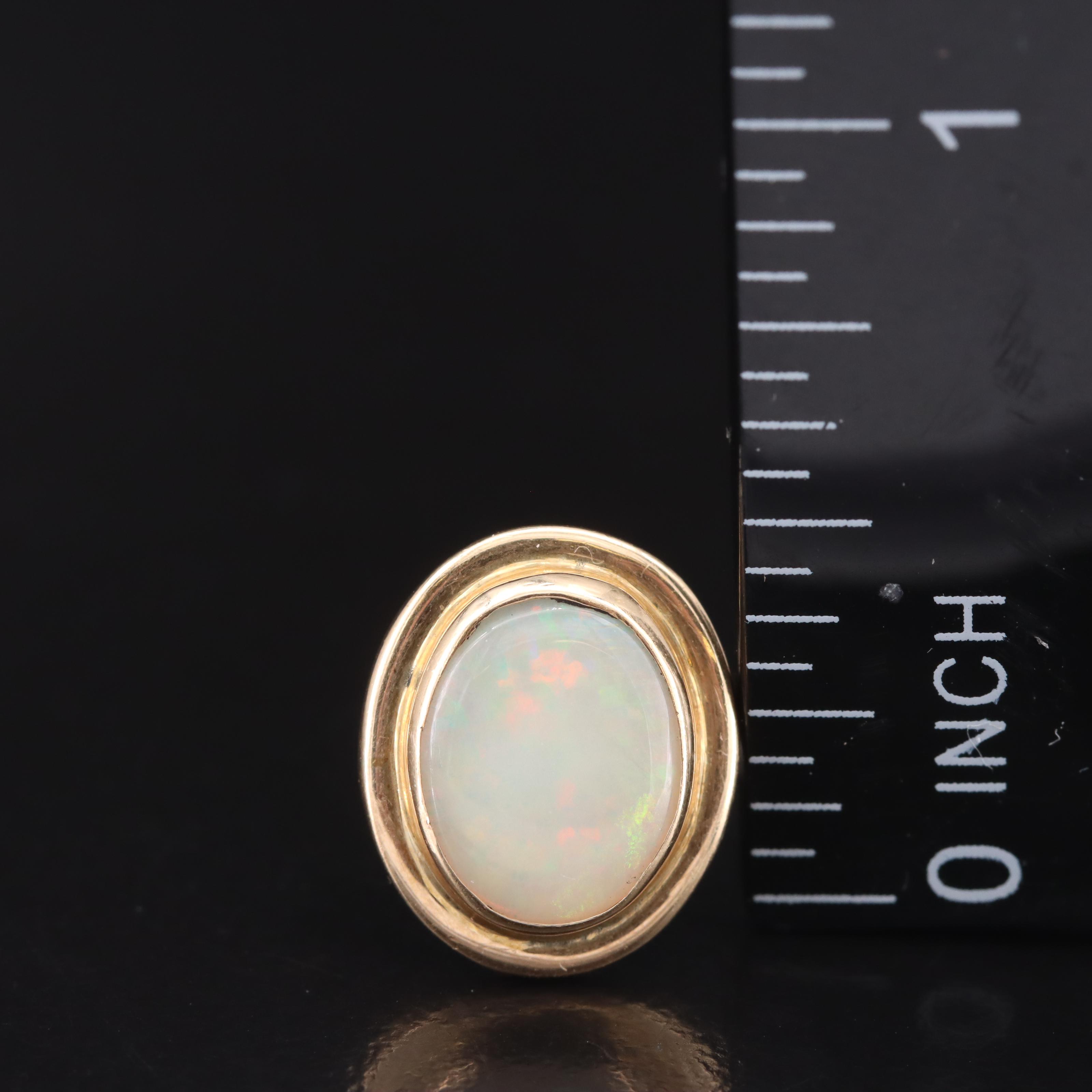 14K Opal Tie Tack and Earrings