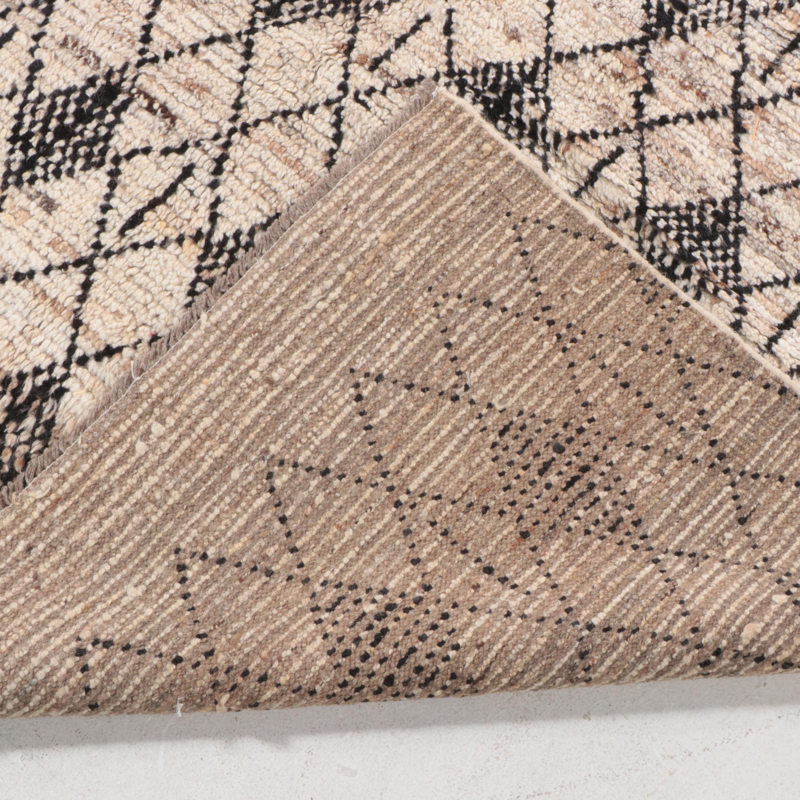 6'9 x 9'8 Hand-Knotted Moroccan Style Area Rug