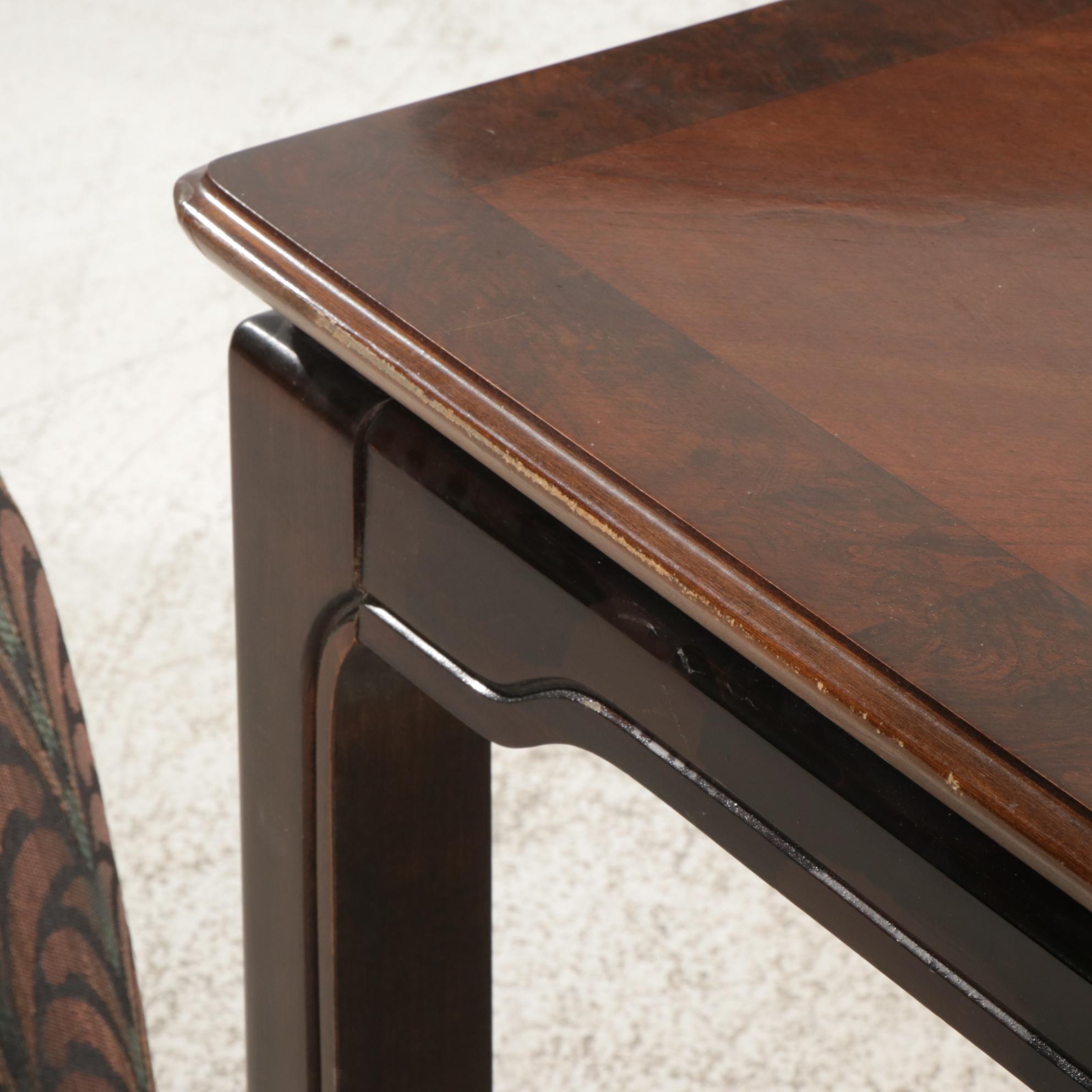 Broyhill Premier Collection "Ming Dynasty" Dining Table with Upholstered Chairs