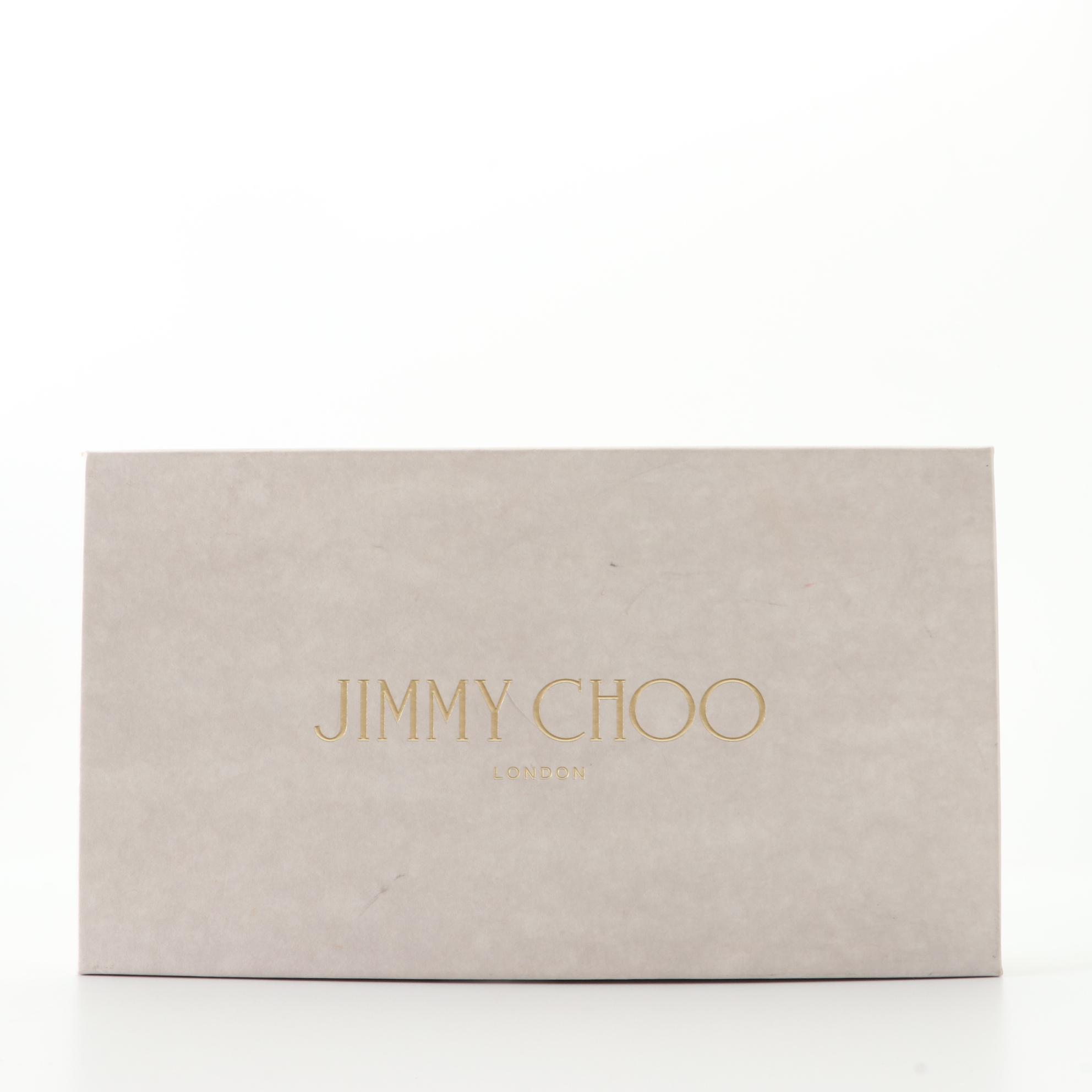 Jimmy Choo Vera Star/Crystal Wallet in Washed Metallic Deerskin with Box