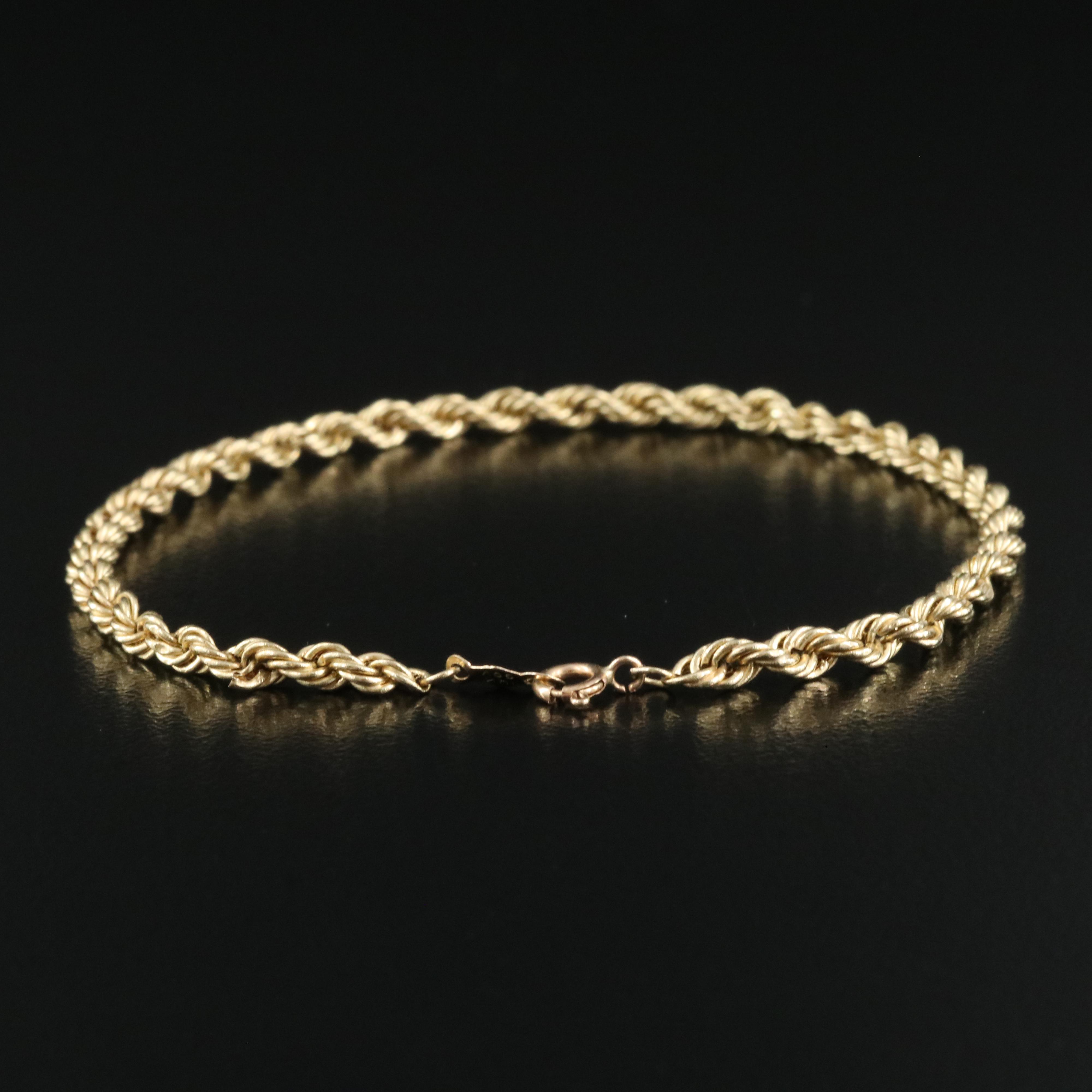 14K Rope Link Bracelet
