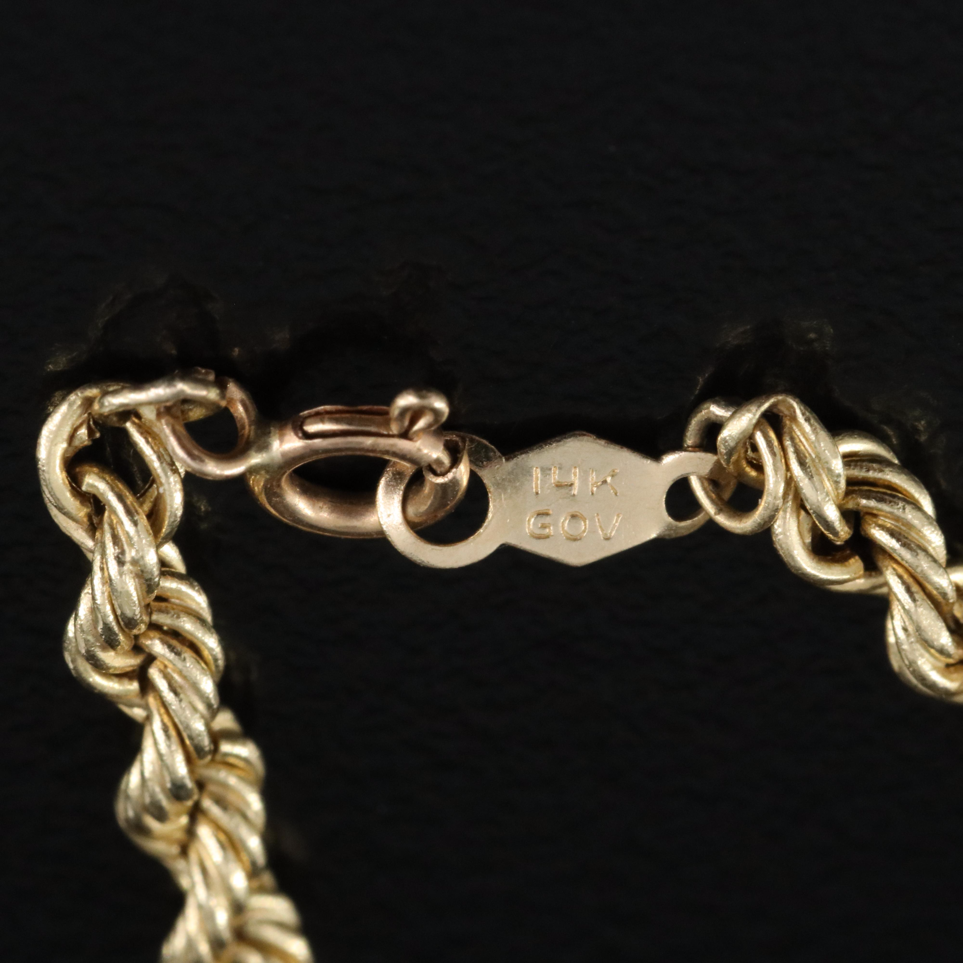 14K Rope Link Bracelet