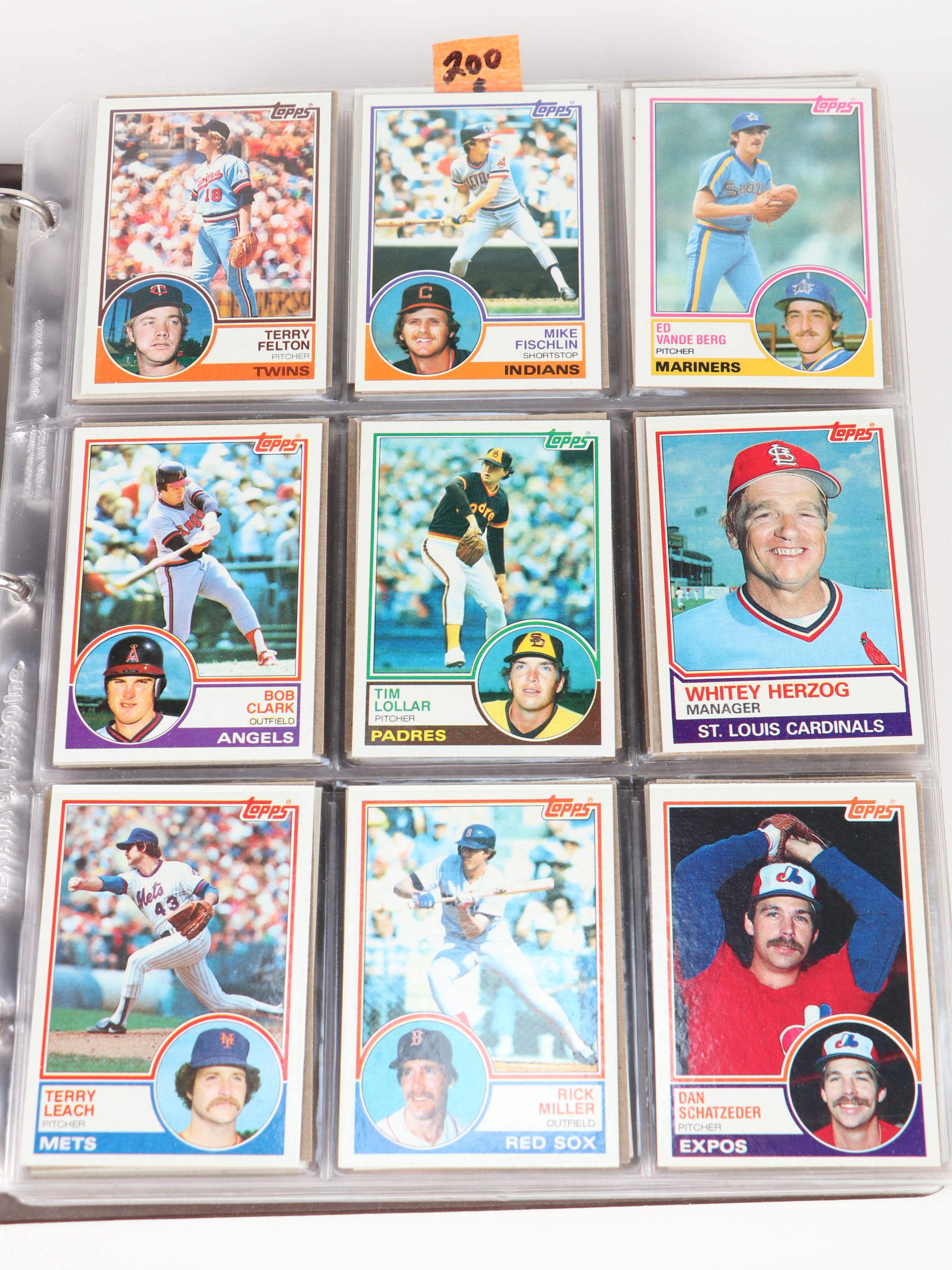 1981, 1982 and 1983 Topps Baseball Cards with Traded, HOF, Updates, More