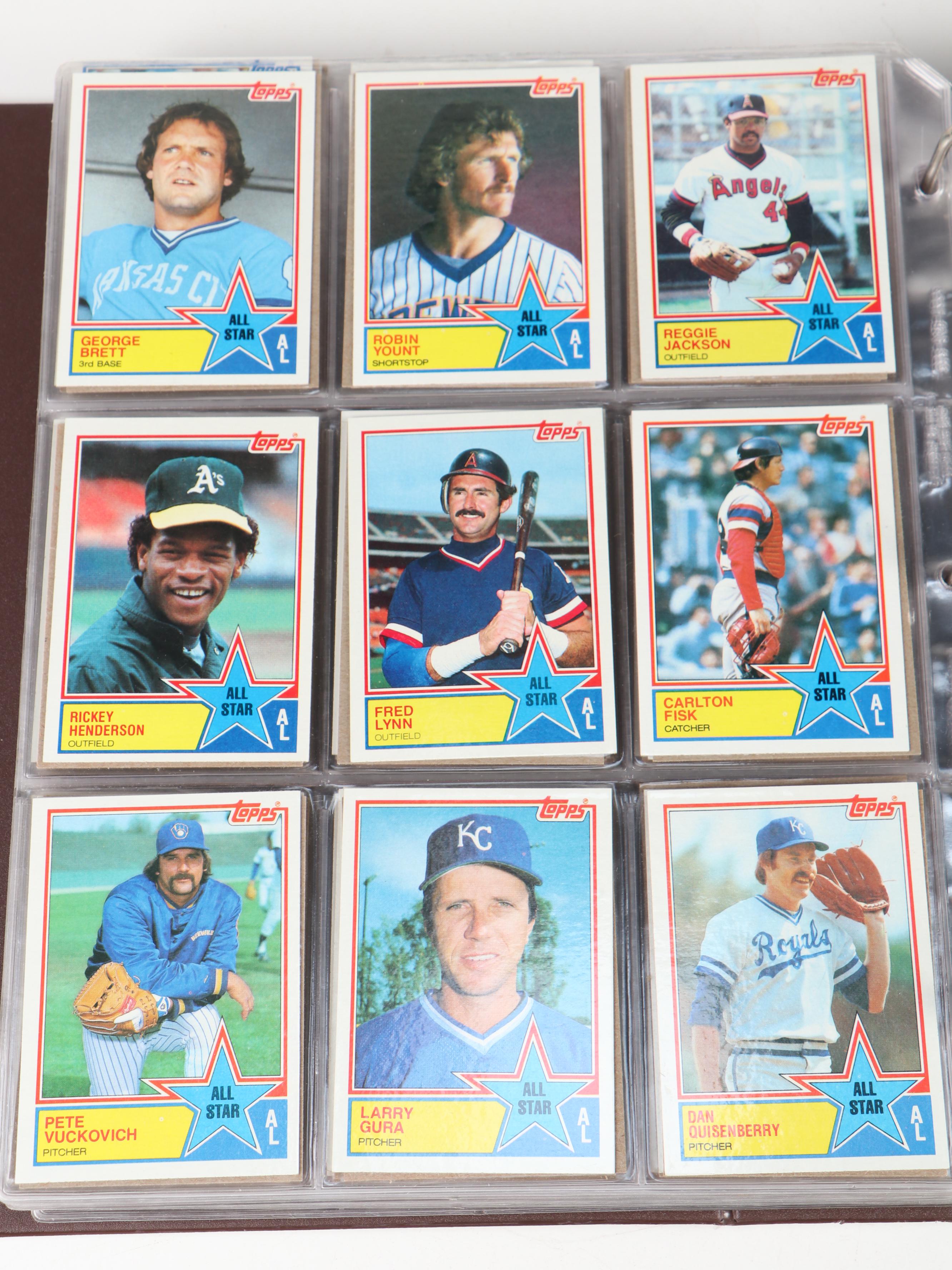 1981, 1982 and 1983 Topps Baseball Cards with Traded, HOF, Updates, More