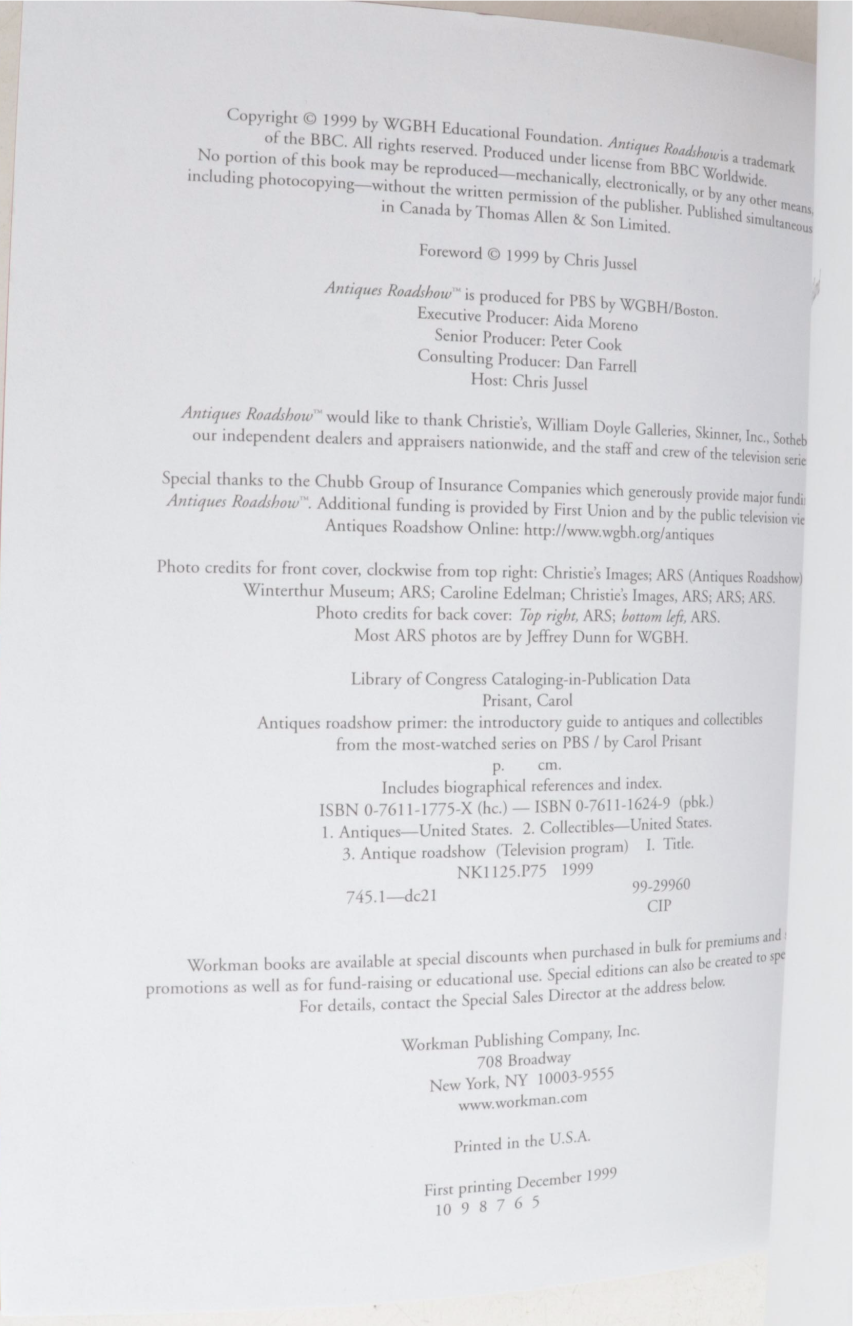 "Antiques Roadshow Primer" by Carol Prisant and More Collecting Books