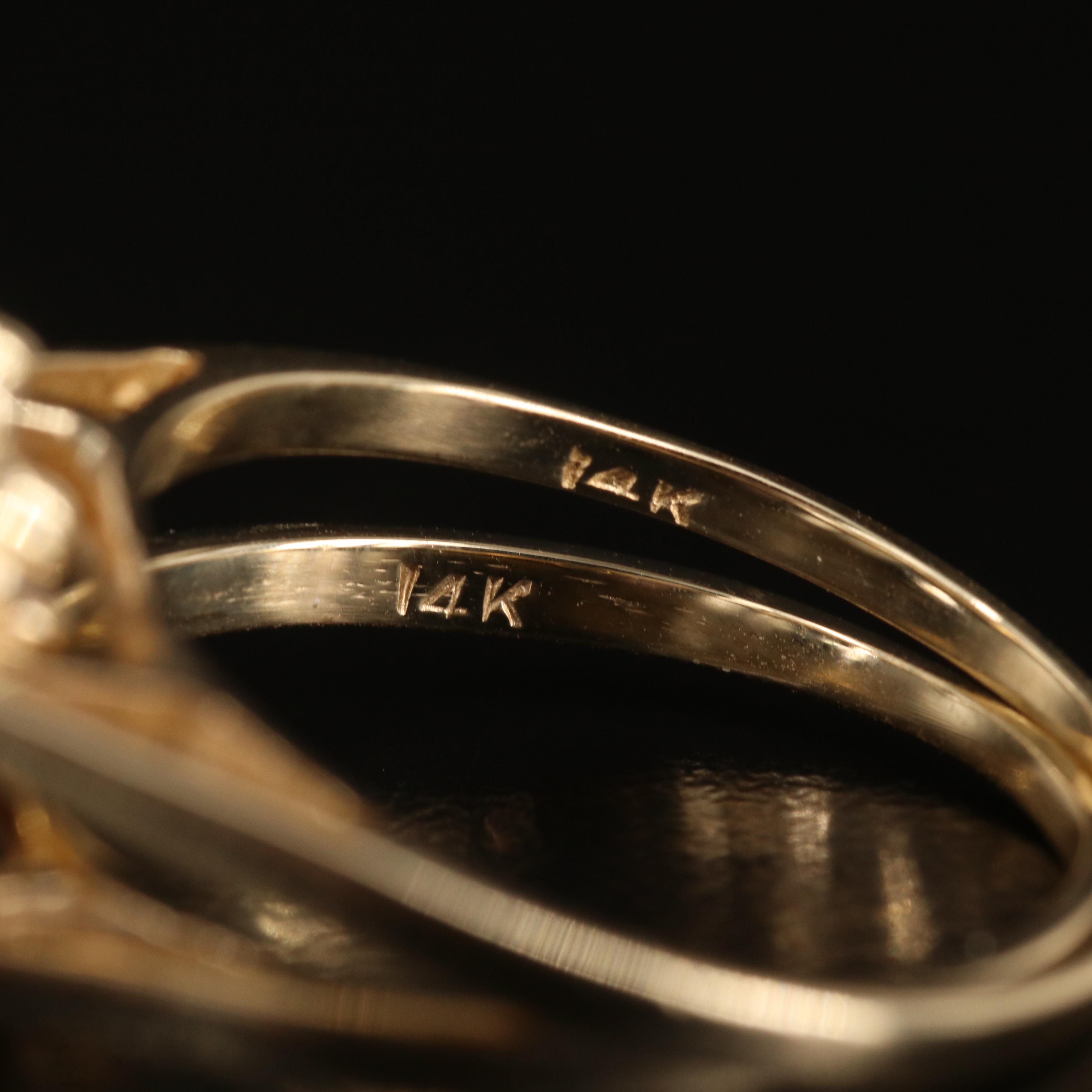 14K Amethyst and Diamond Reversible Ring