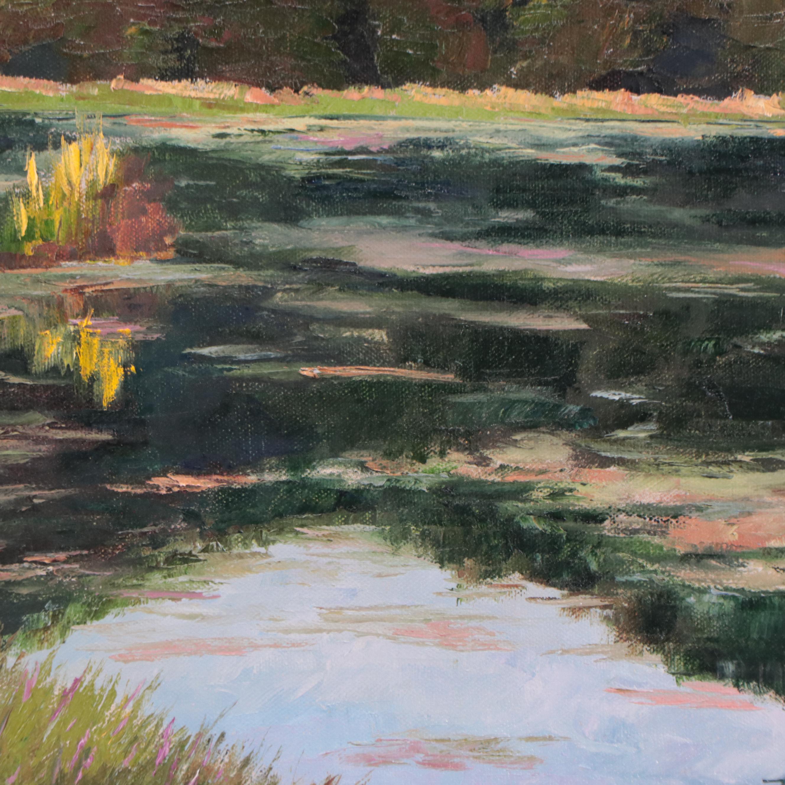 James Baldoumas Oil Painting "Pond View," 2023