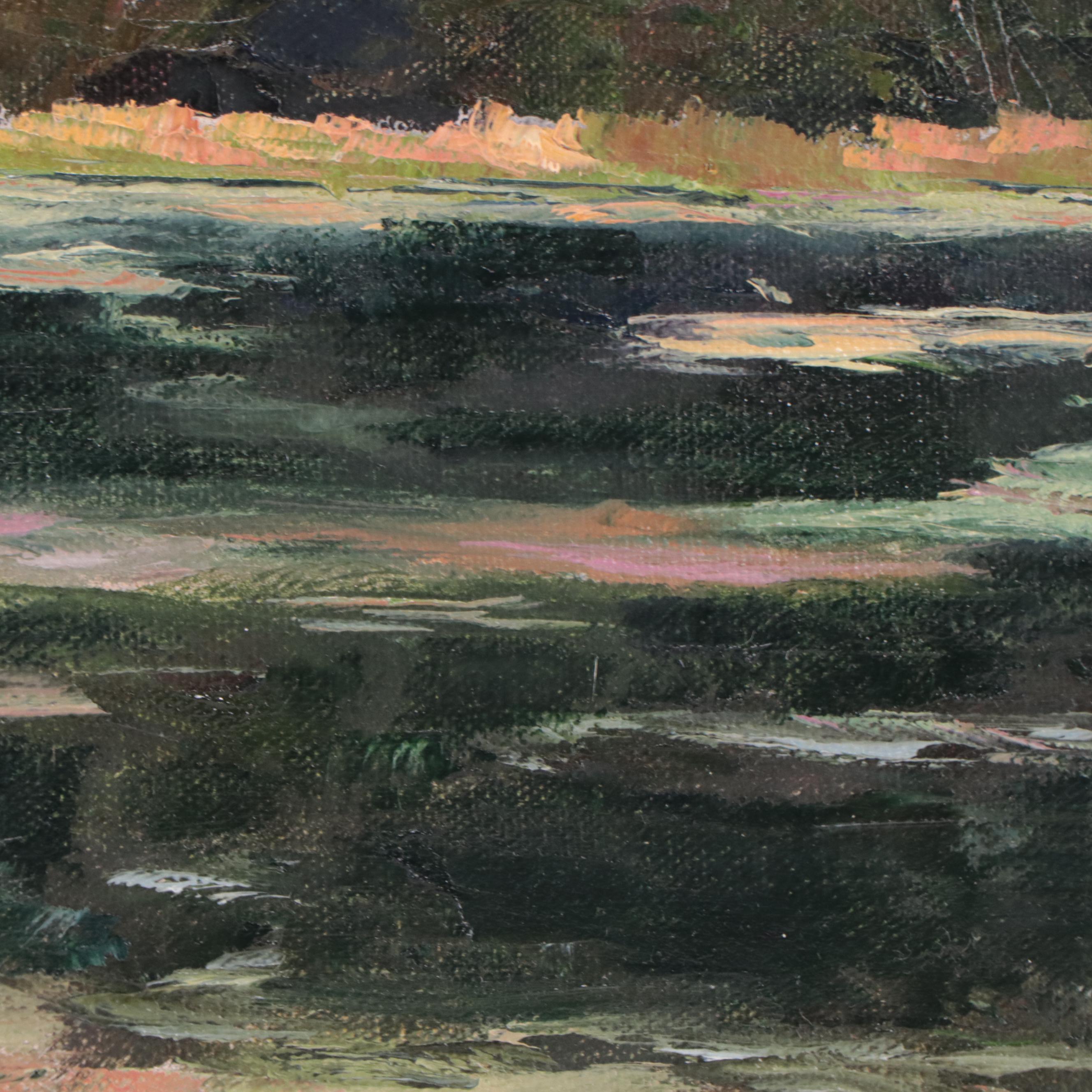 James Baldoumas Oil Painting "Pond View," 2023