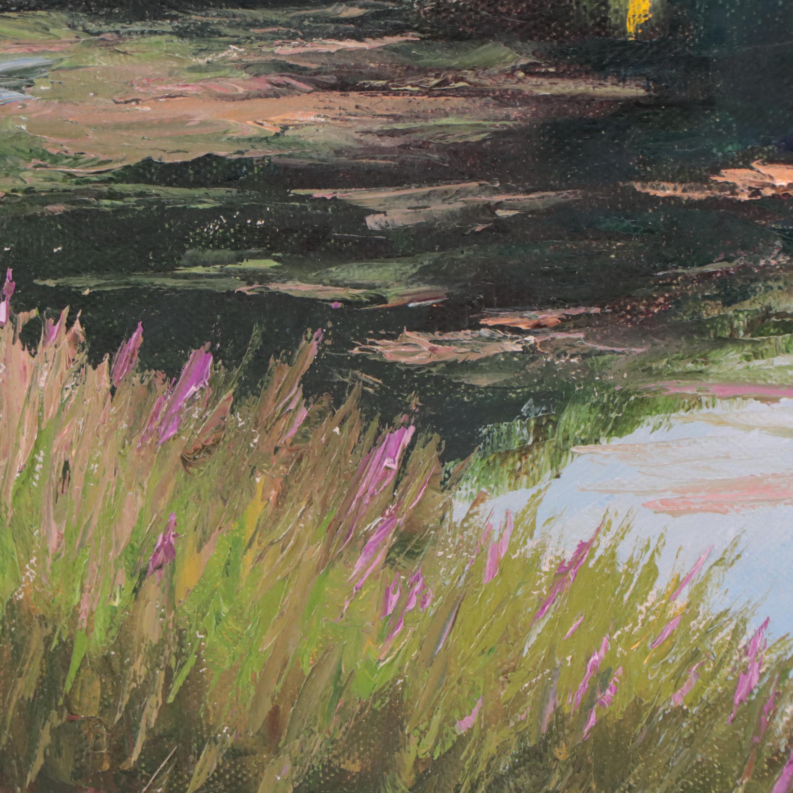 James Baldoumas Oil Painting "Pond View," 2023