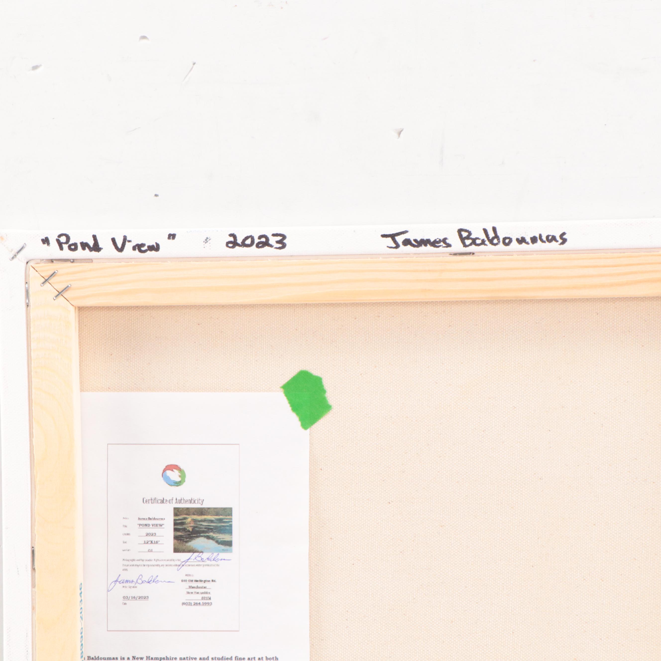 James Baldoumas Oil Painting "Pond View," 2023