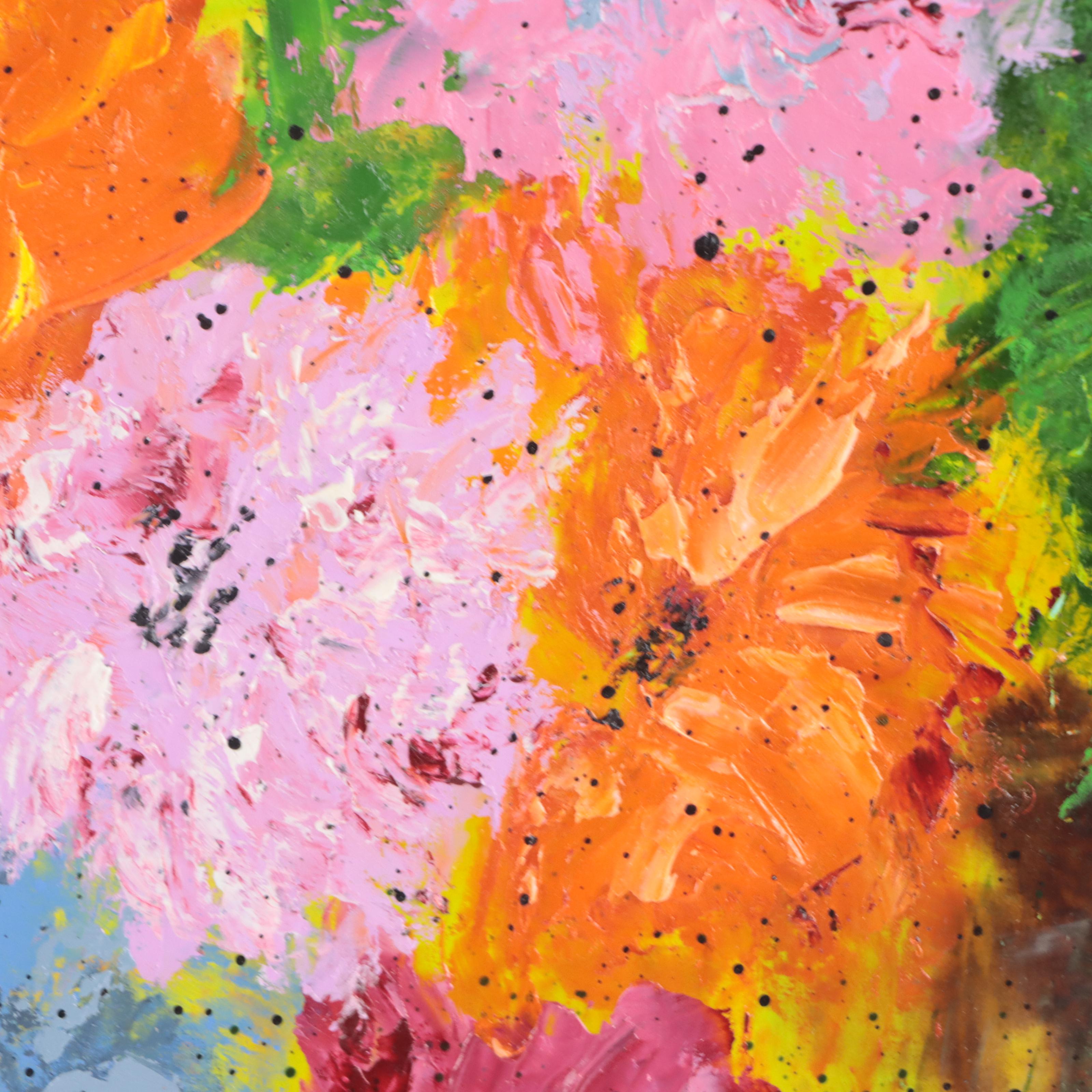 Dottie Abramowski Floral Mixed Media Painting