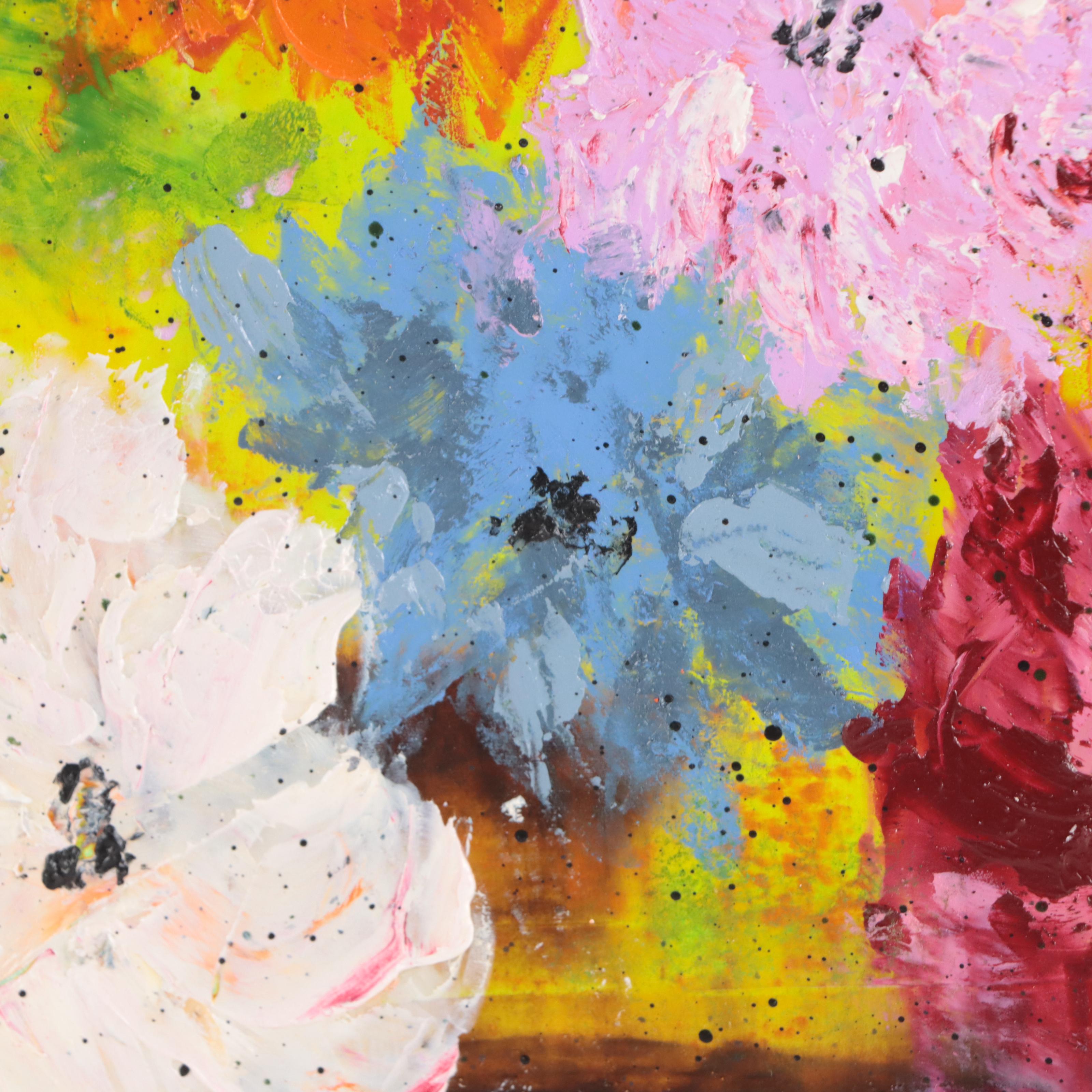 Dottie Abramowski Floral Mixed Media Painting