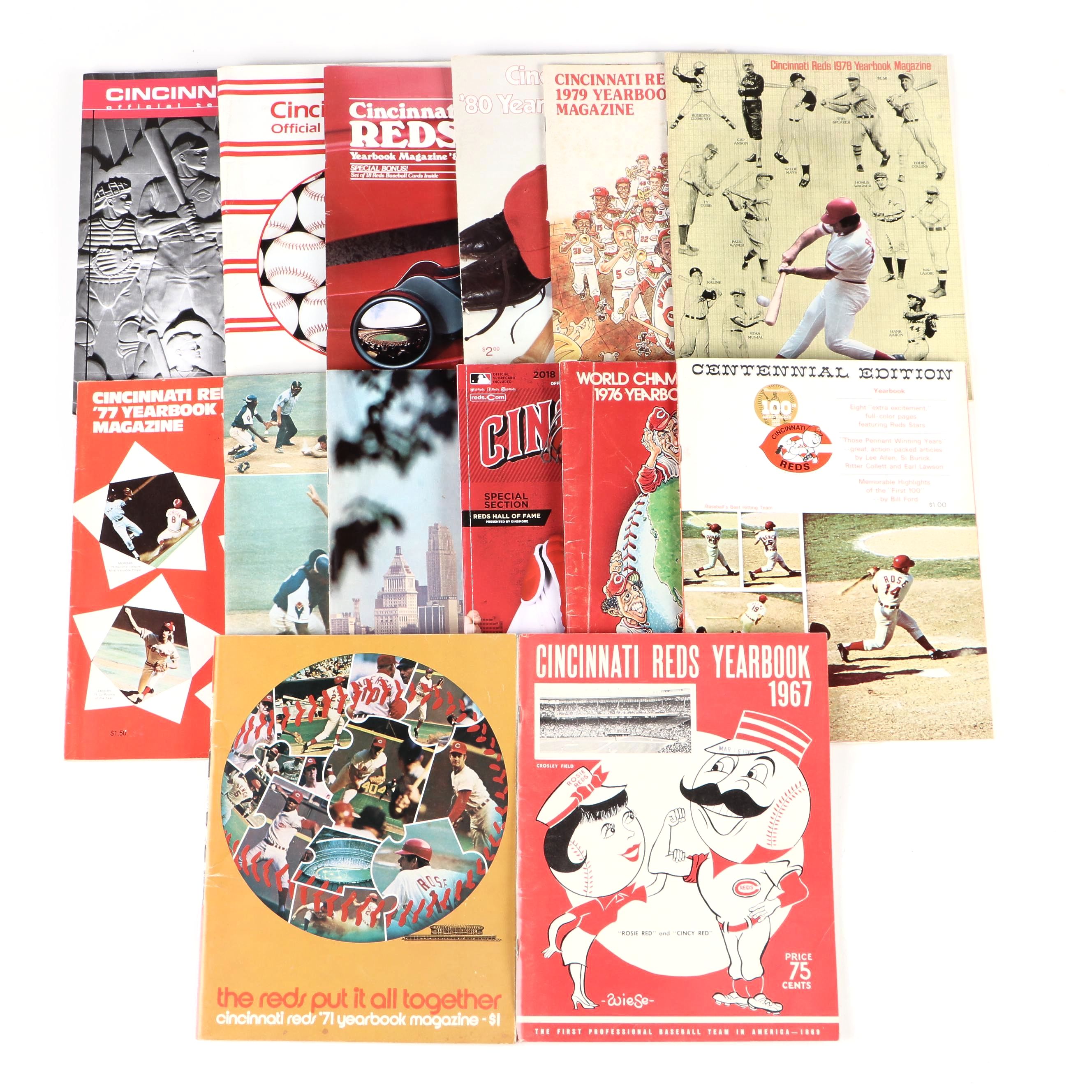 Cincinnati Reds Official MLB Yearbooks, 1960s–2010s