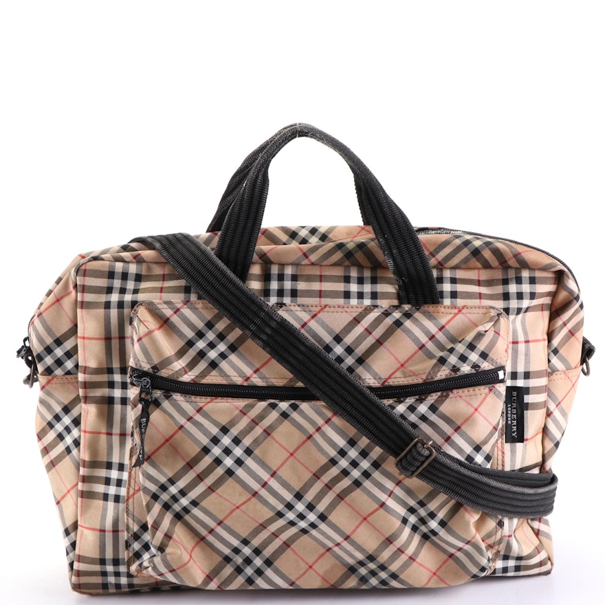 Burberry Messenger Bag in House Check Nylon