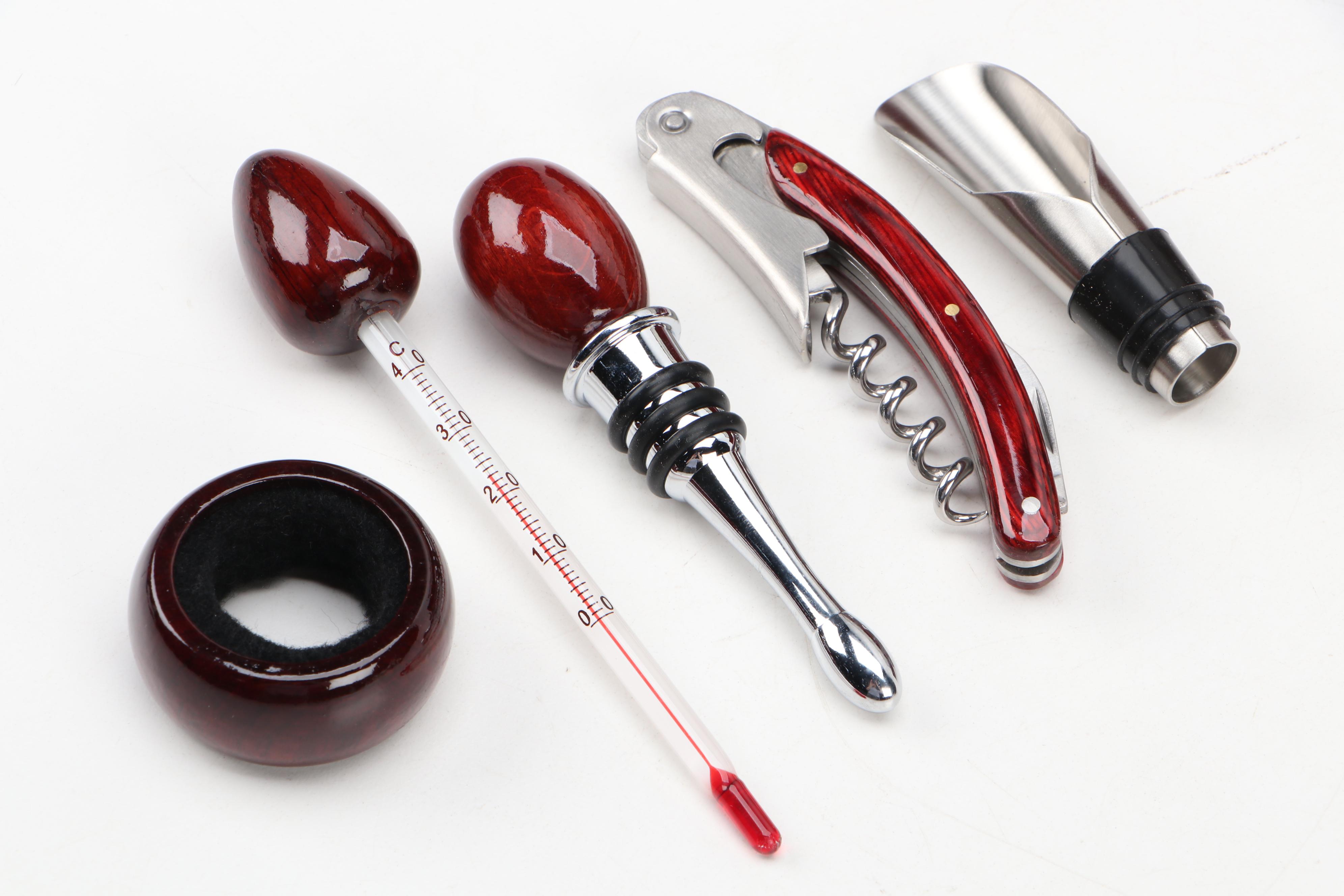 Lacquered Wood Wine Box with Tools