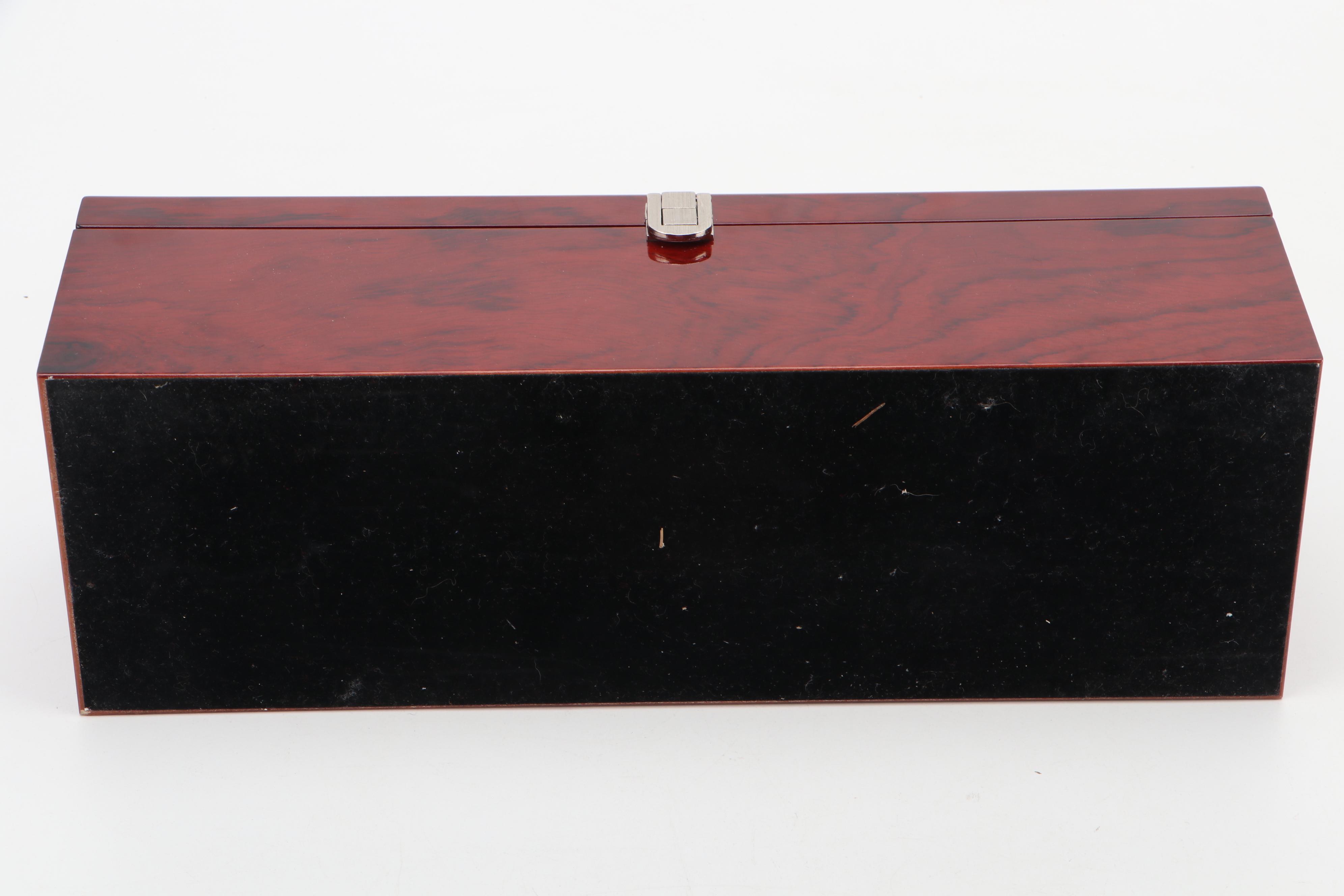 Lacquered Wood Wine Box with Tools