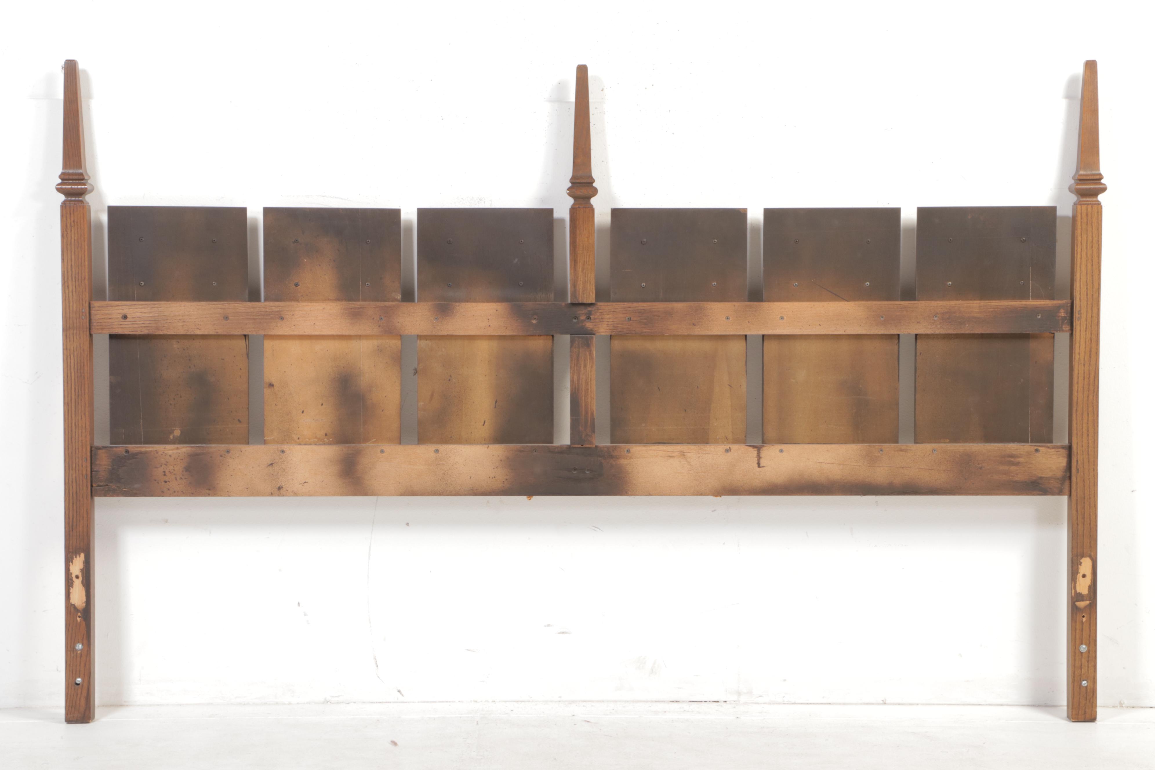 Mediterranean Style King Oak Headboard