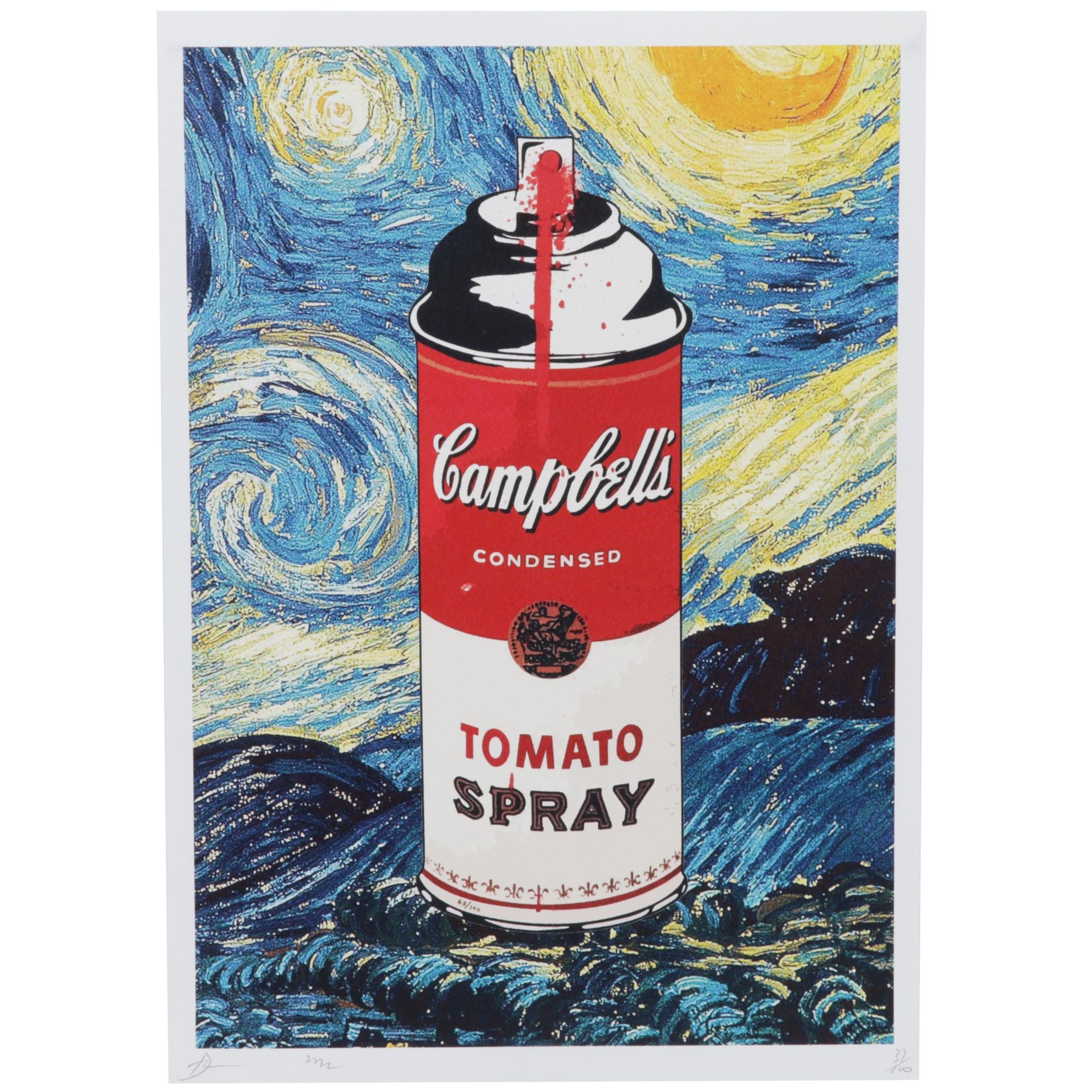 Death NYC Pop Art Graphic Print Homage to Van Gogh and Campbell's, 2022