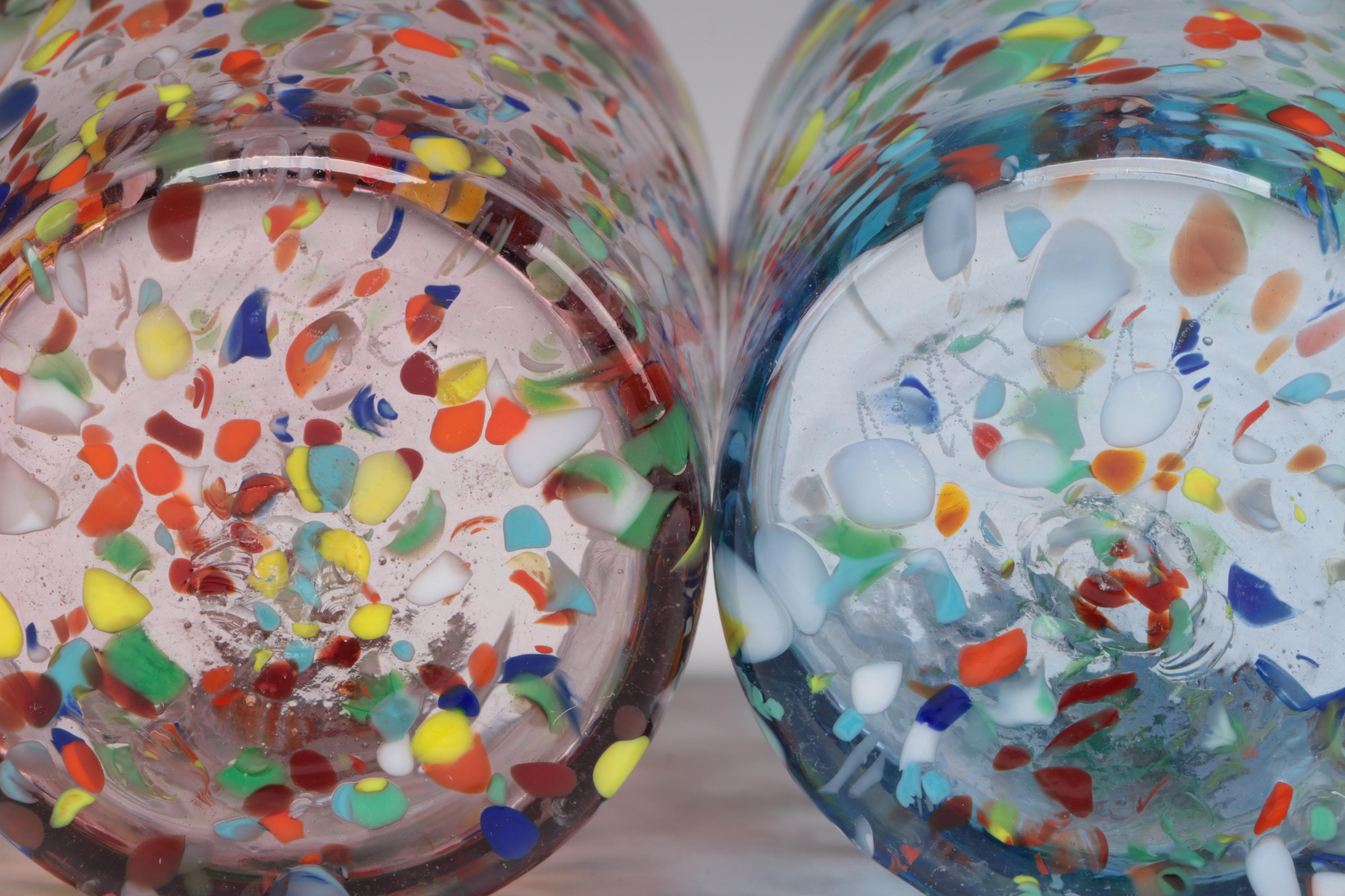 Nason Moretti Murano Confetti Glass Tumblers