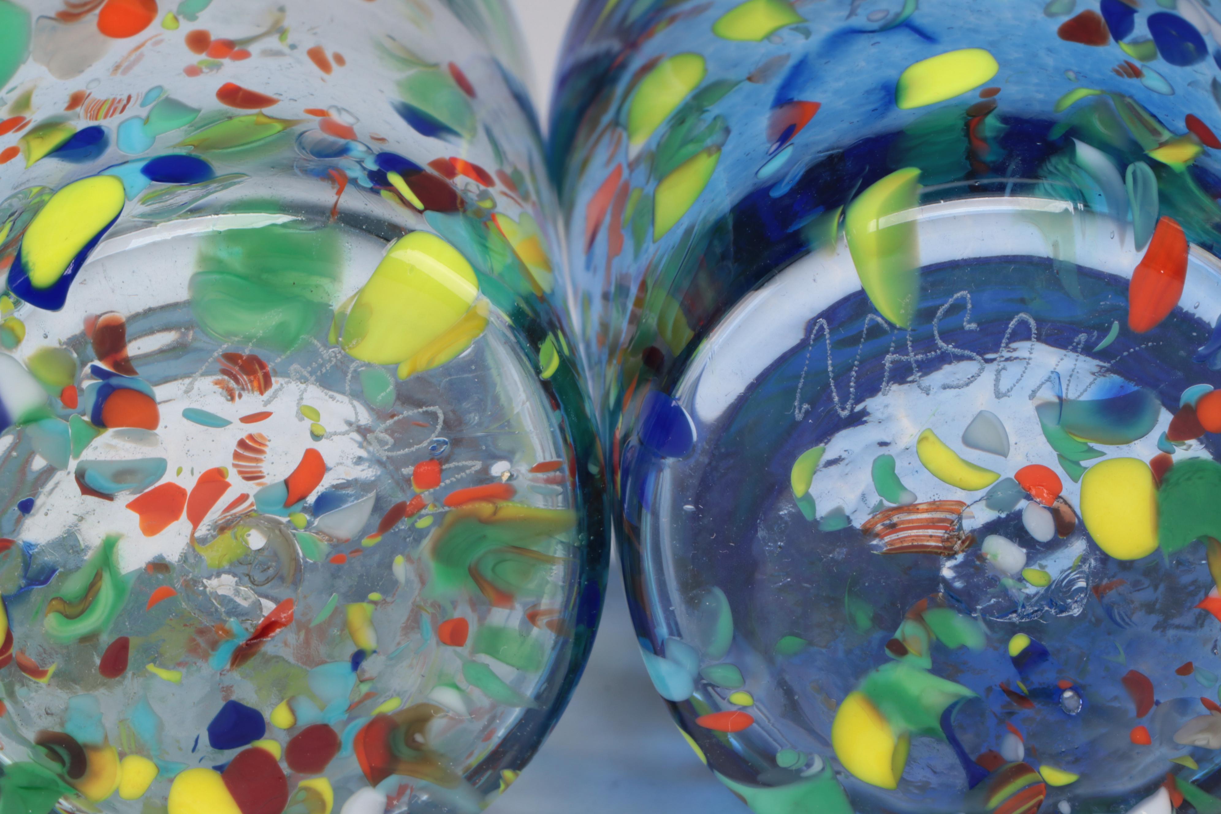 Nason Moretti Murano Confetti Glass Tumblers