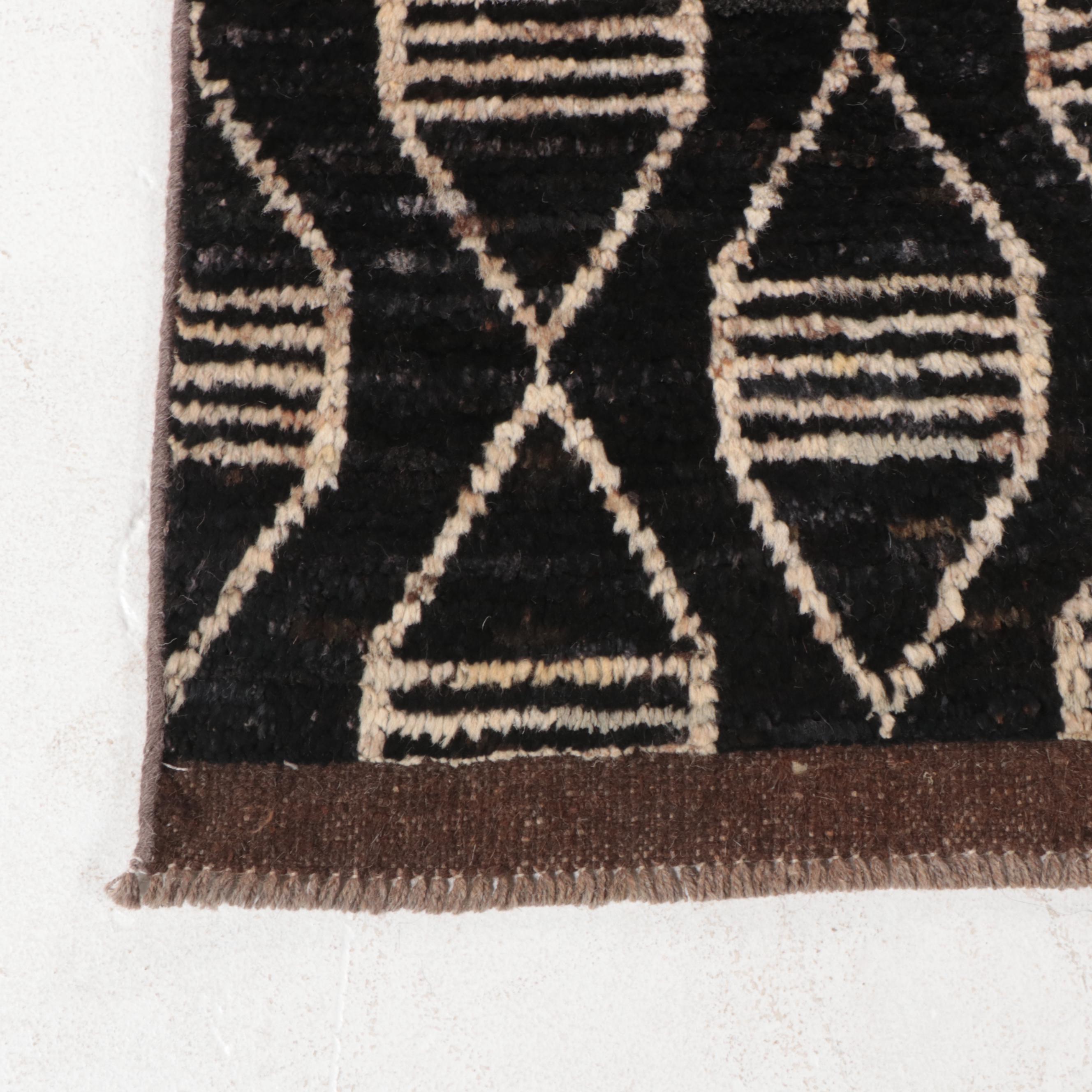 6'9 x 10'1 Hand-Knotted Moroccan Berber Area Rug