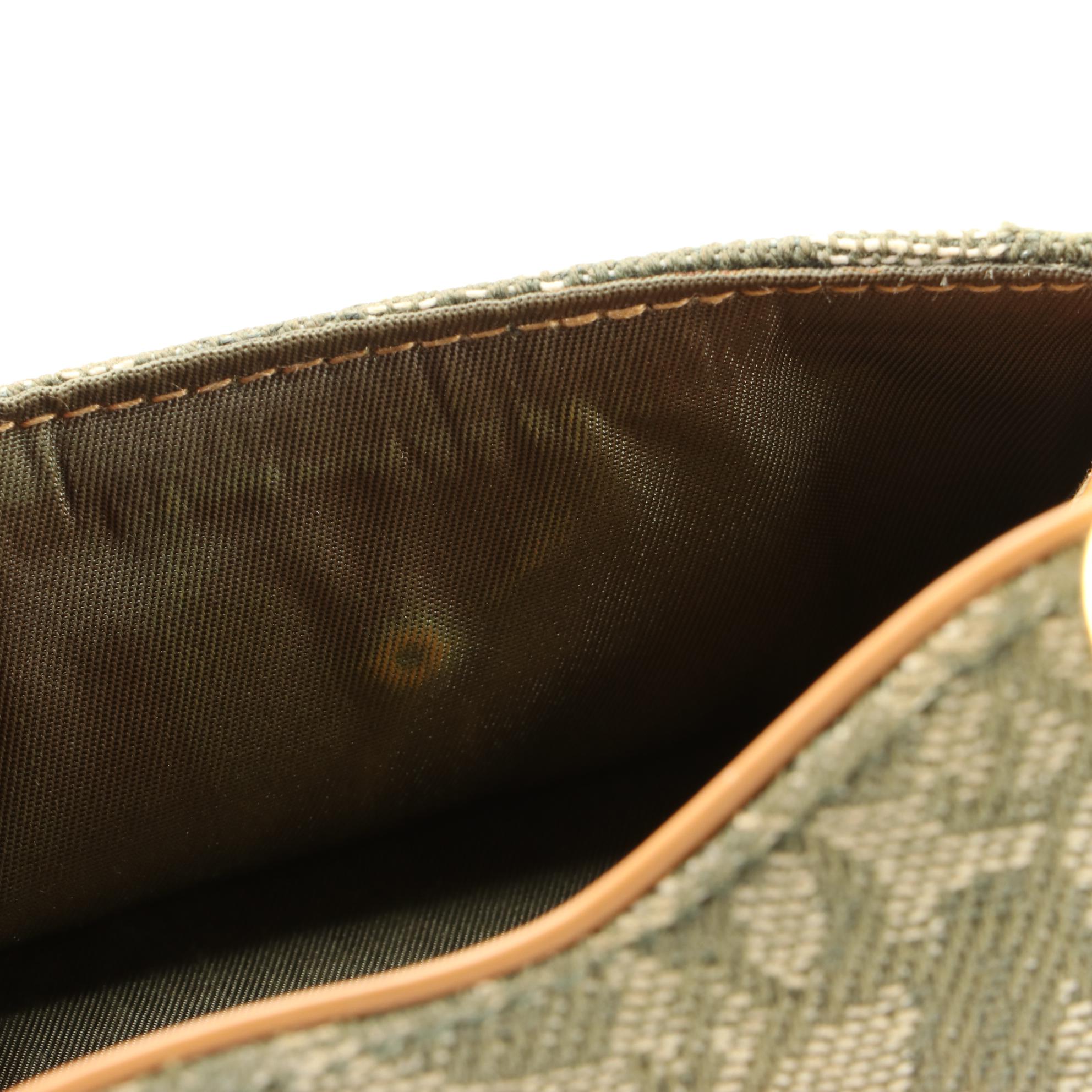 Christian Dior Compact Saddle Wallet in Dior Oblique Jacquard and Leather