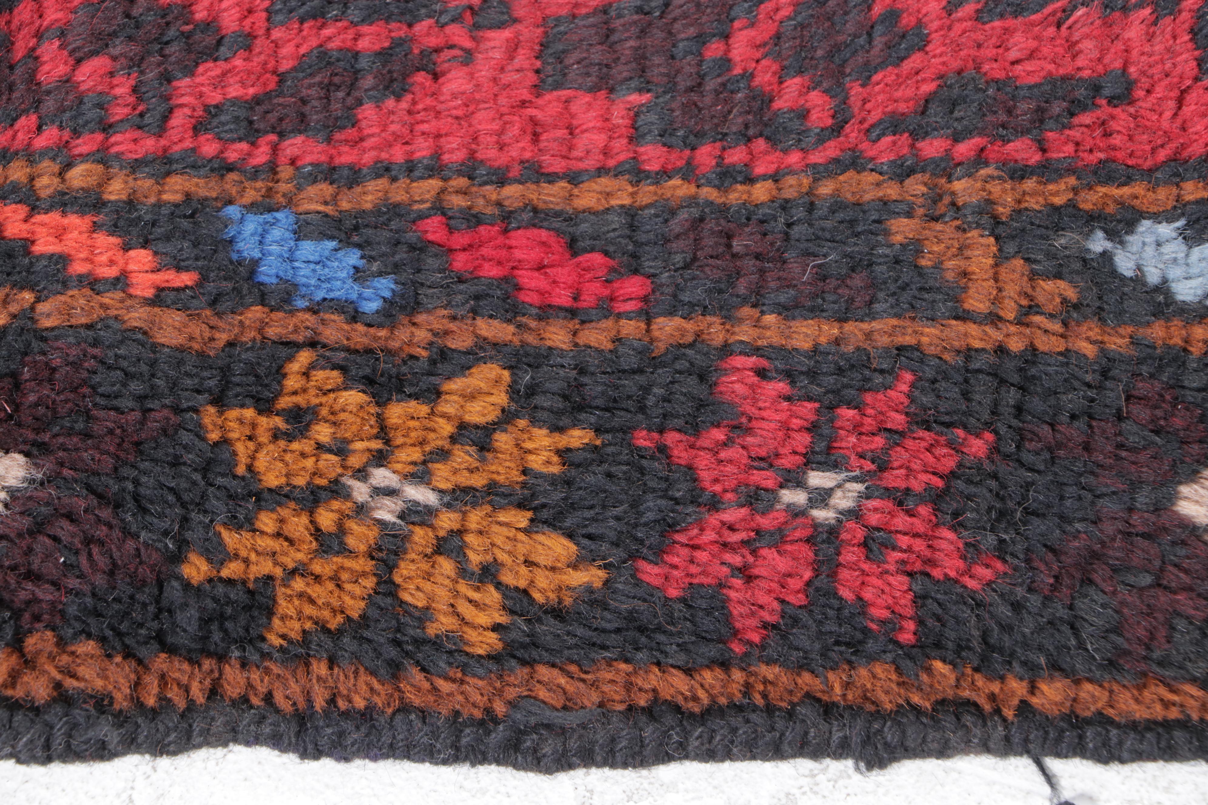 2'11 x 4'9 Hand-Knotted Afghan Baluch Accent Rug