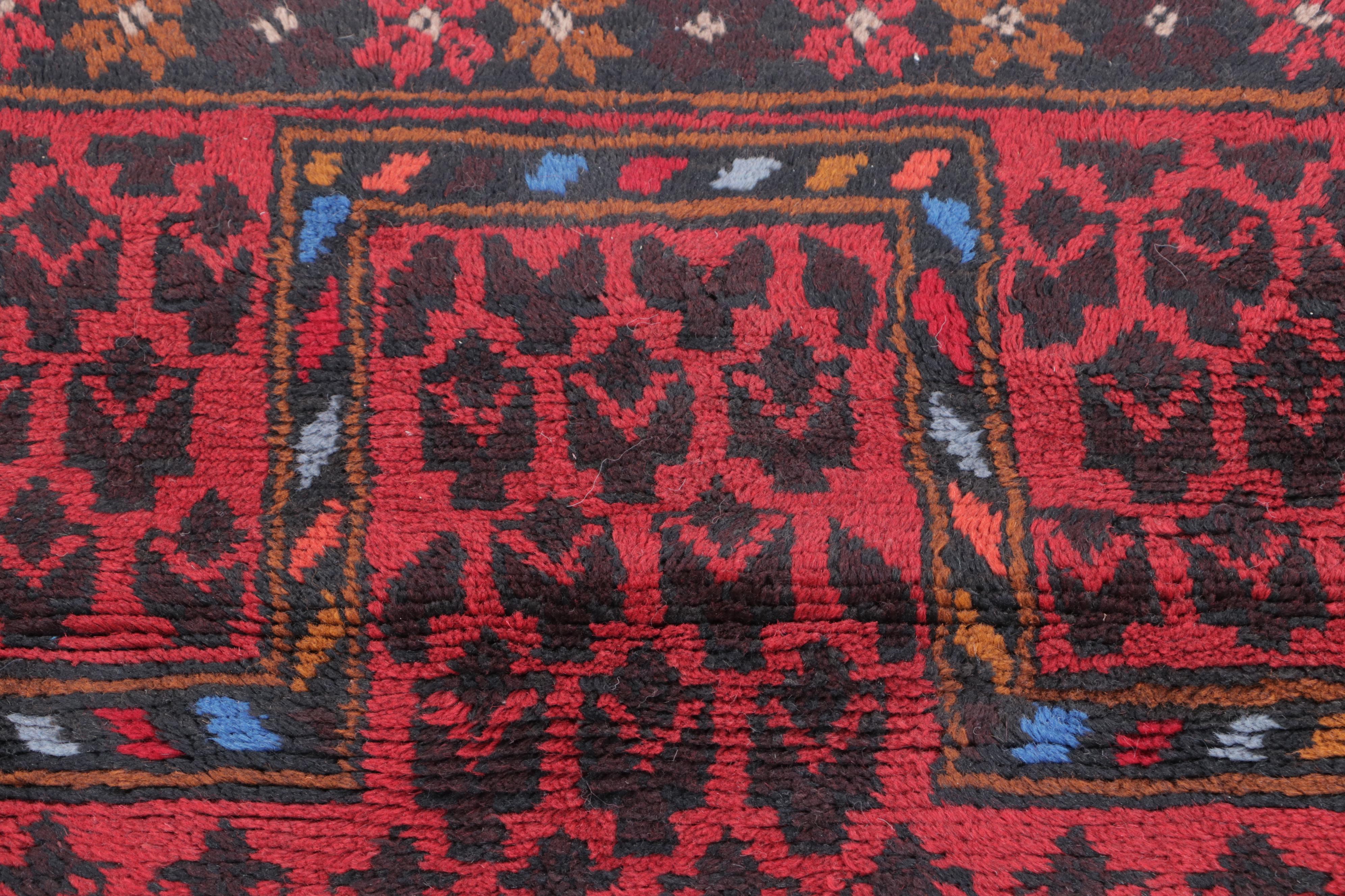 2'11 x 4'9 Hand-Knotted Afghan Baluch Accent Rug