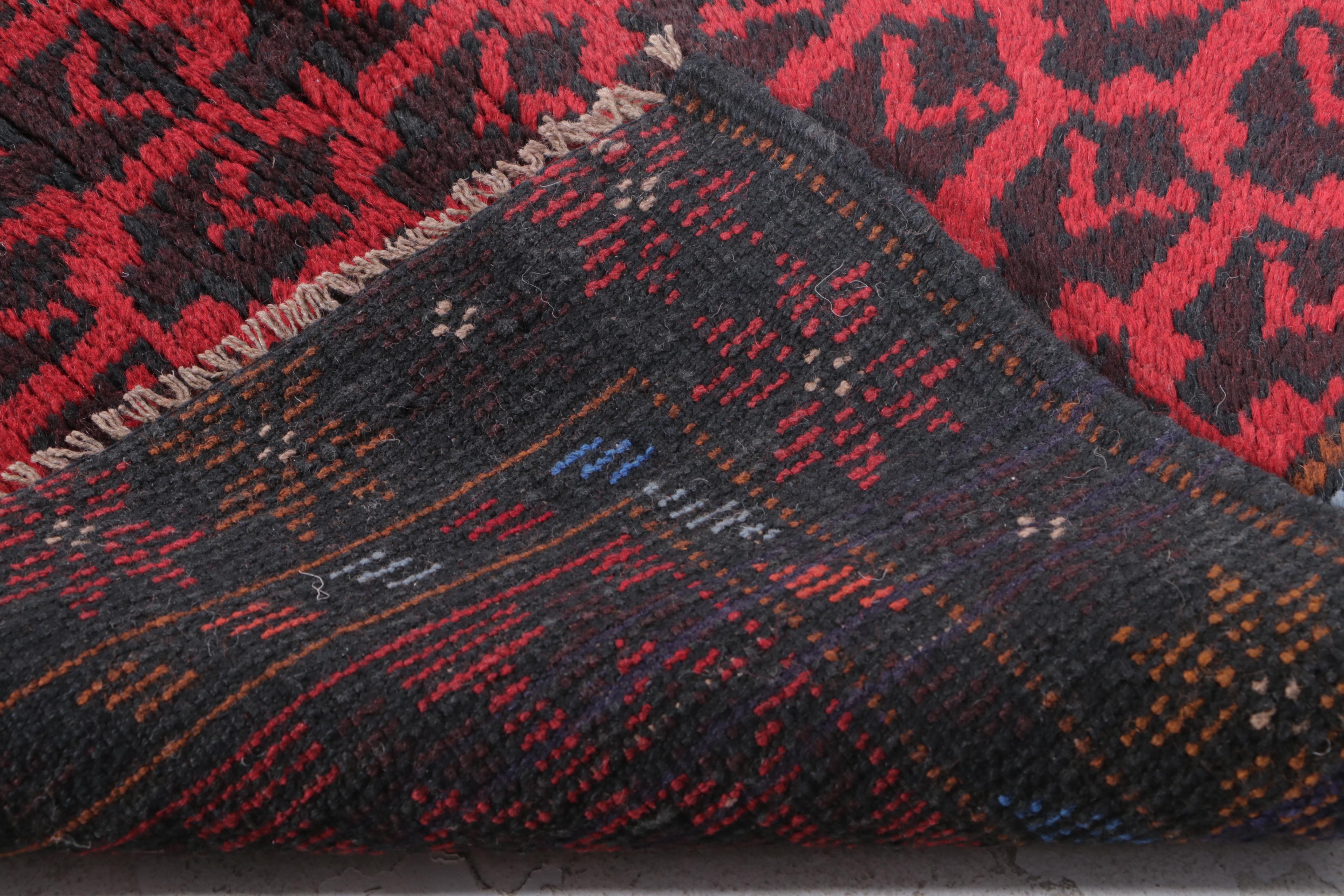 2'11 x 4'9 Hand-Knotted Afghan Baluch Accent Rug