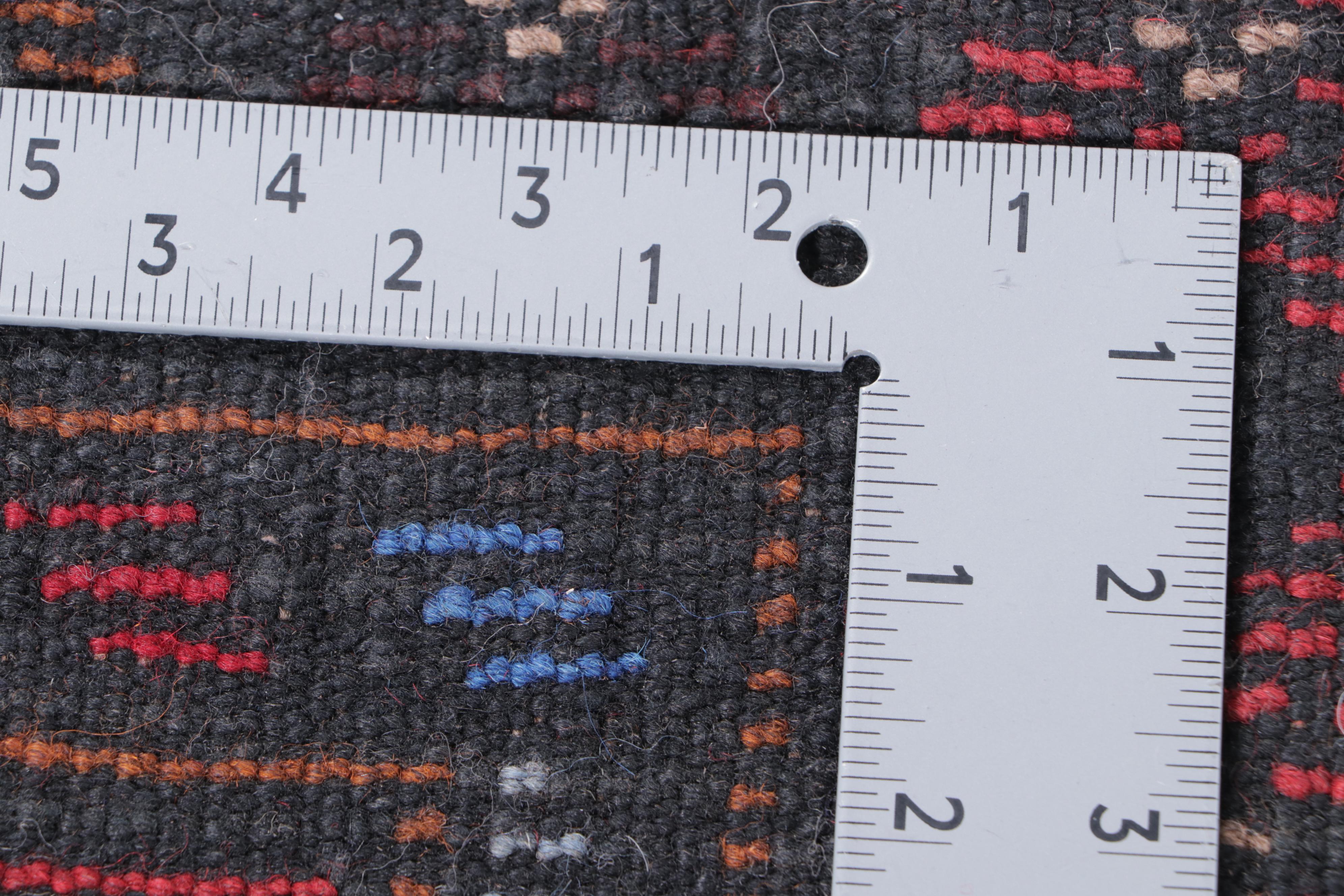 2'11 x 4'9 Hand-Knotted Afghan Baluch Accent Rug