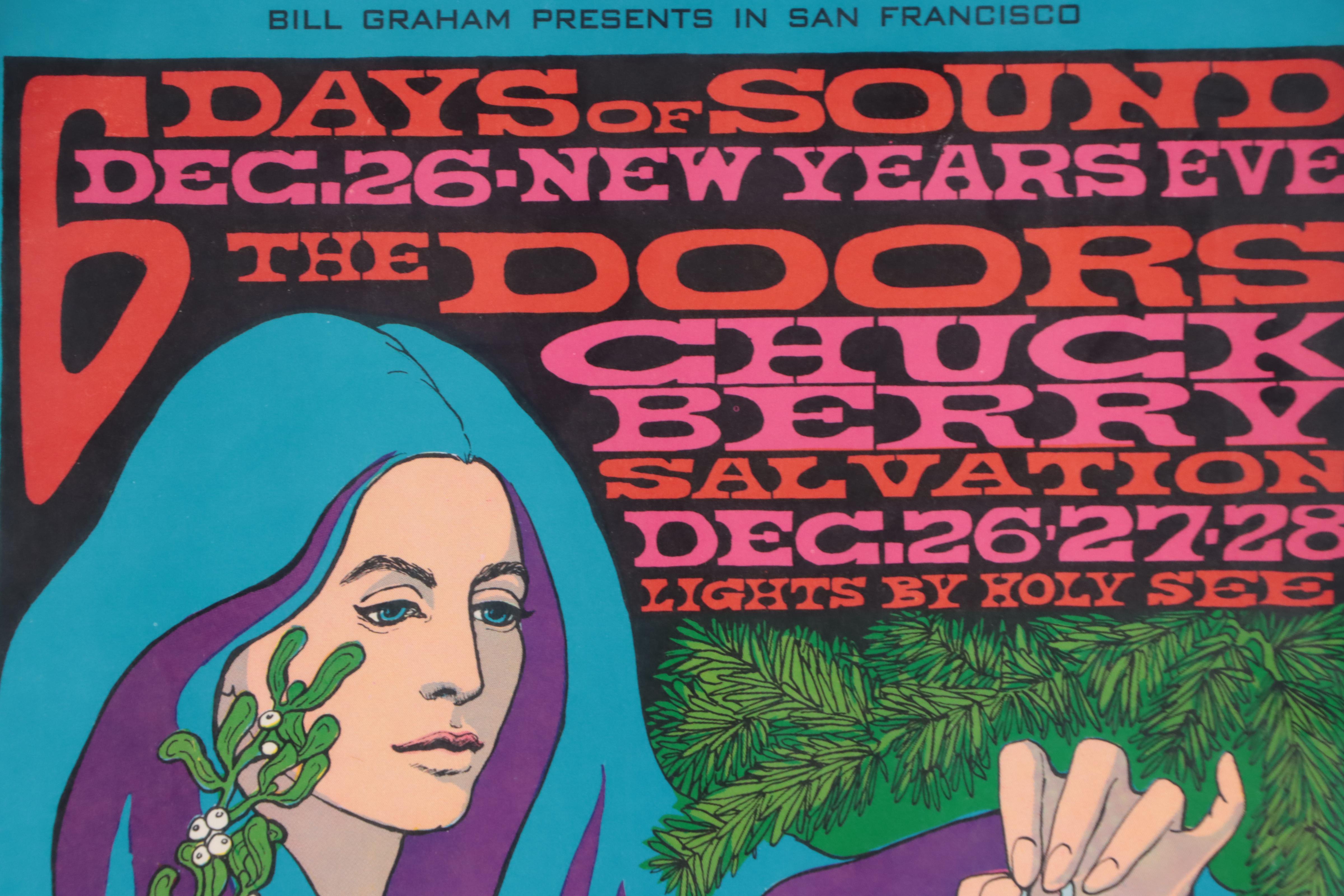 The Doors and Chuck Berry Lithograph Concert Poster After Bonnie MacLean