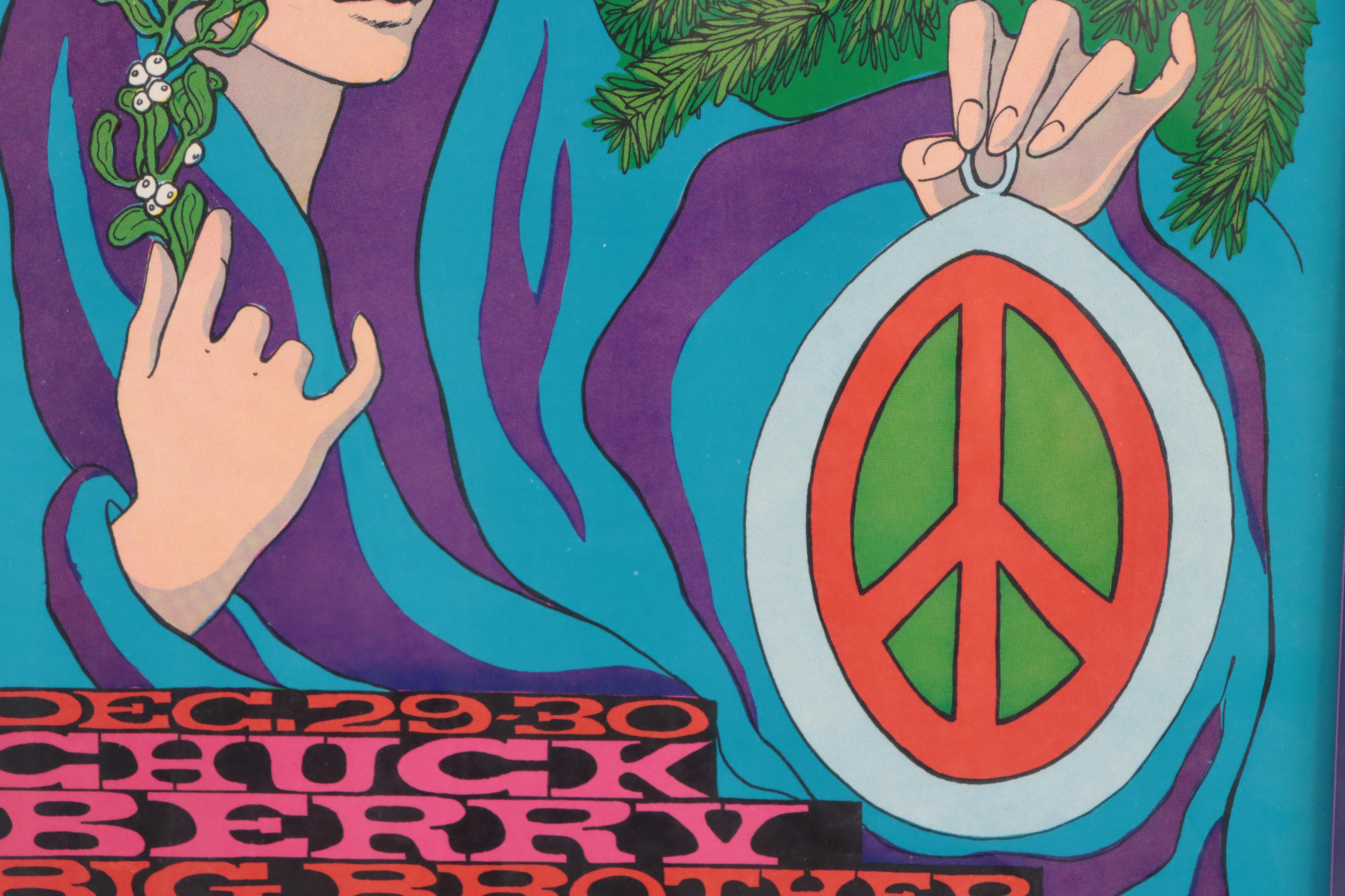 The Doors and Chuck Berry Lithograph Concert Poster After Bonnie MacLean