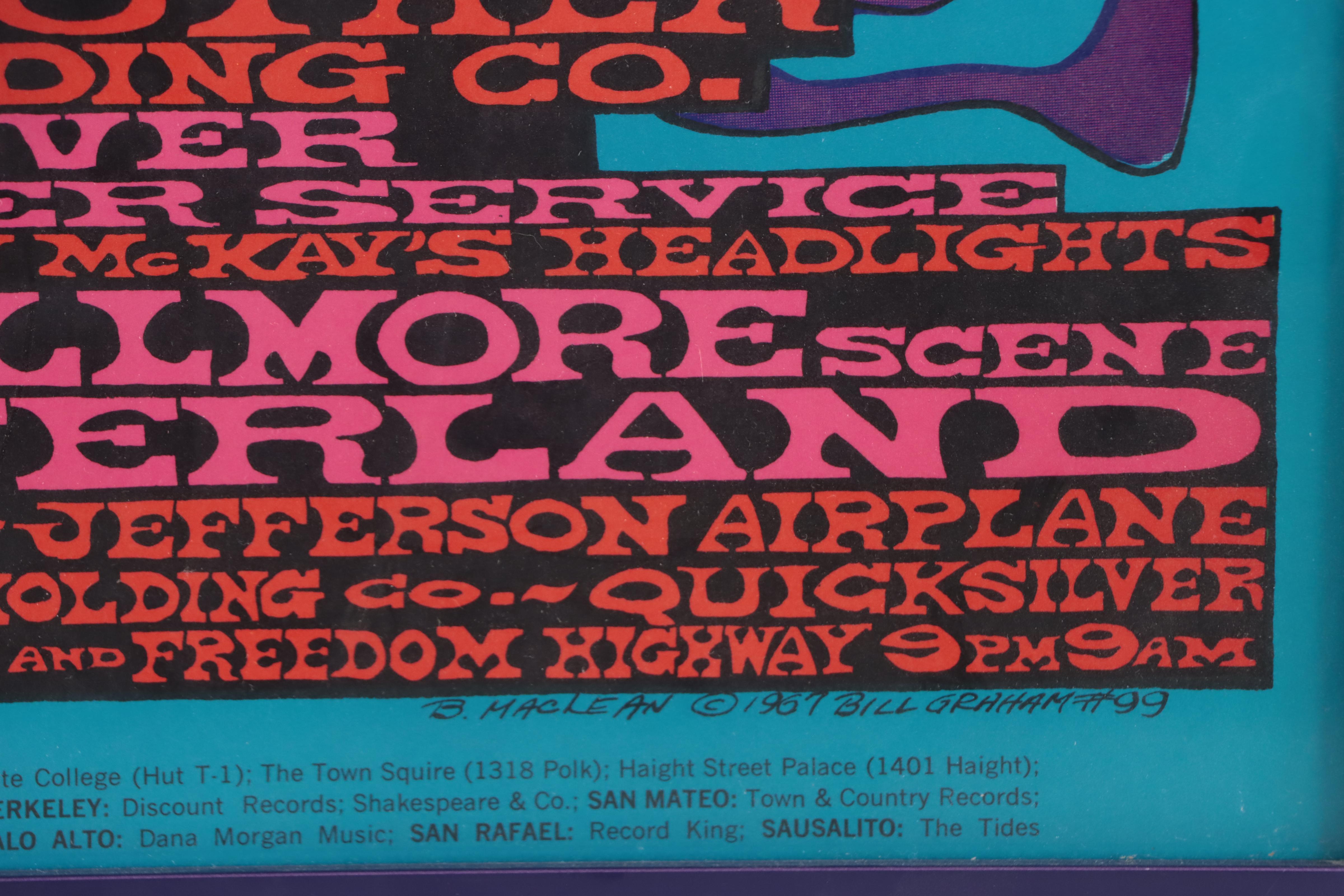 The Doors and Chuck Berry Lithograph Concert Poster After Bonnie MacLean