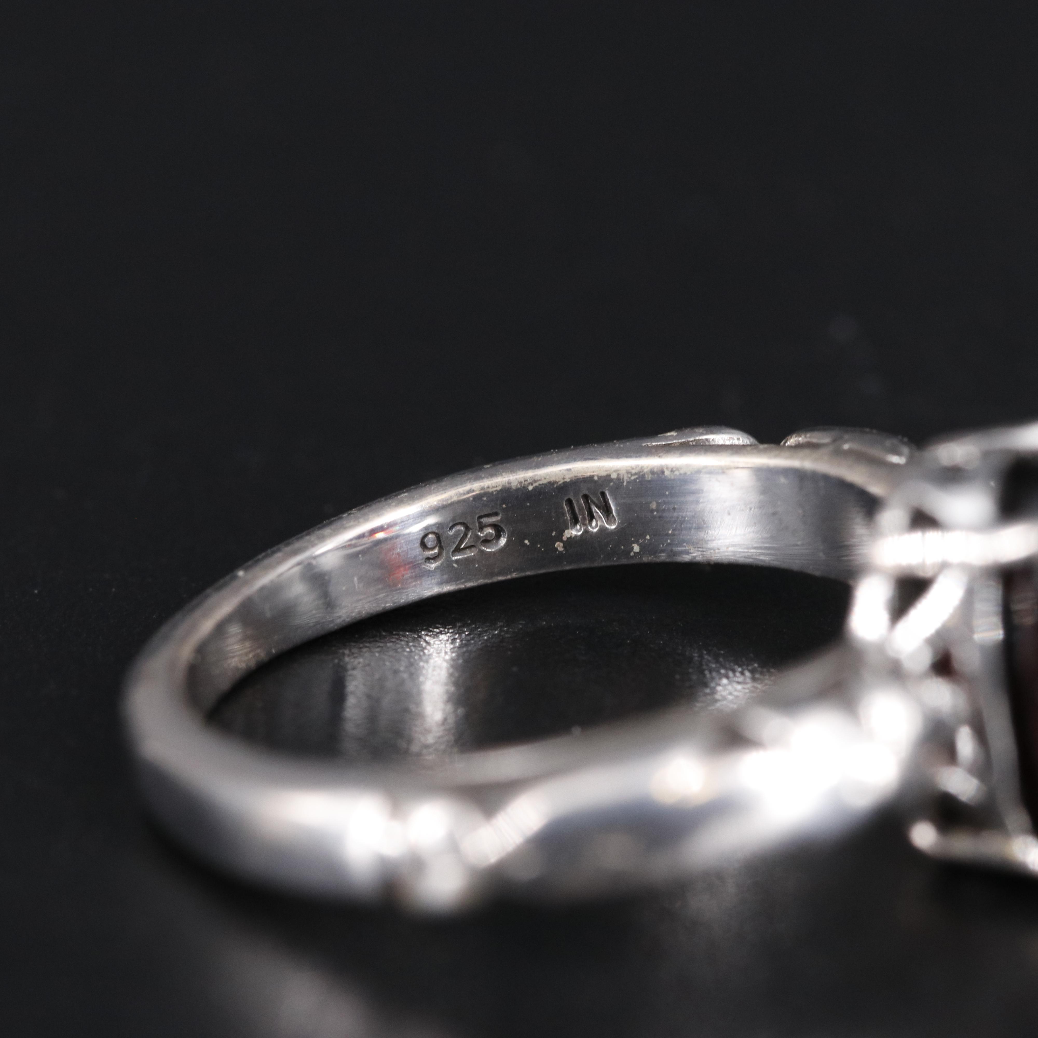 Sterling Silver Garnet Ring
